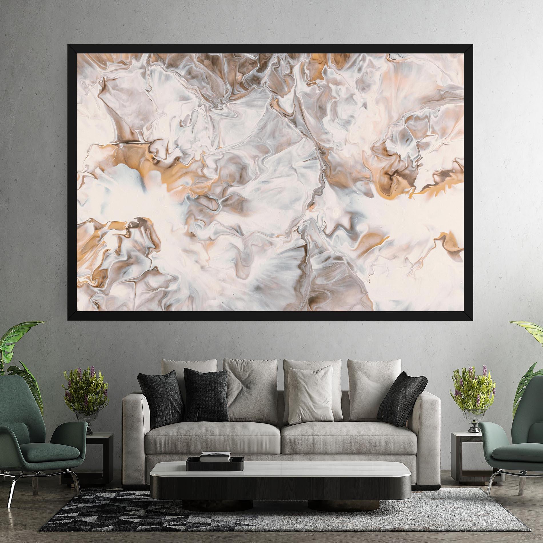 Tablou Canvas White Gold Abstract mockup 7