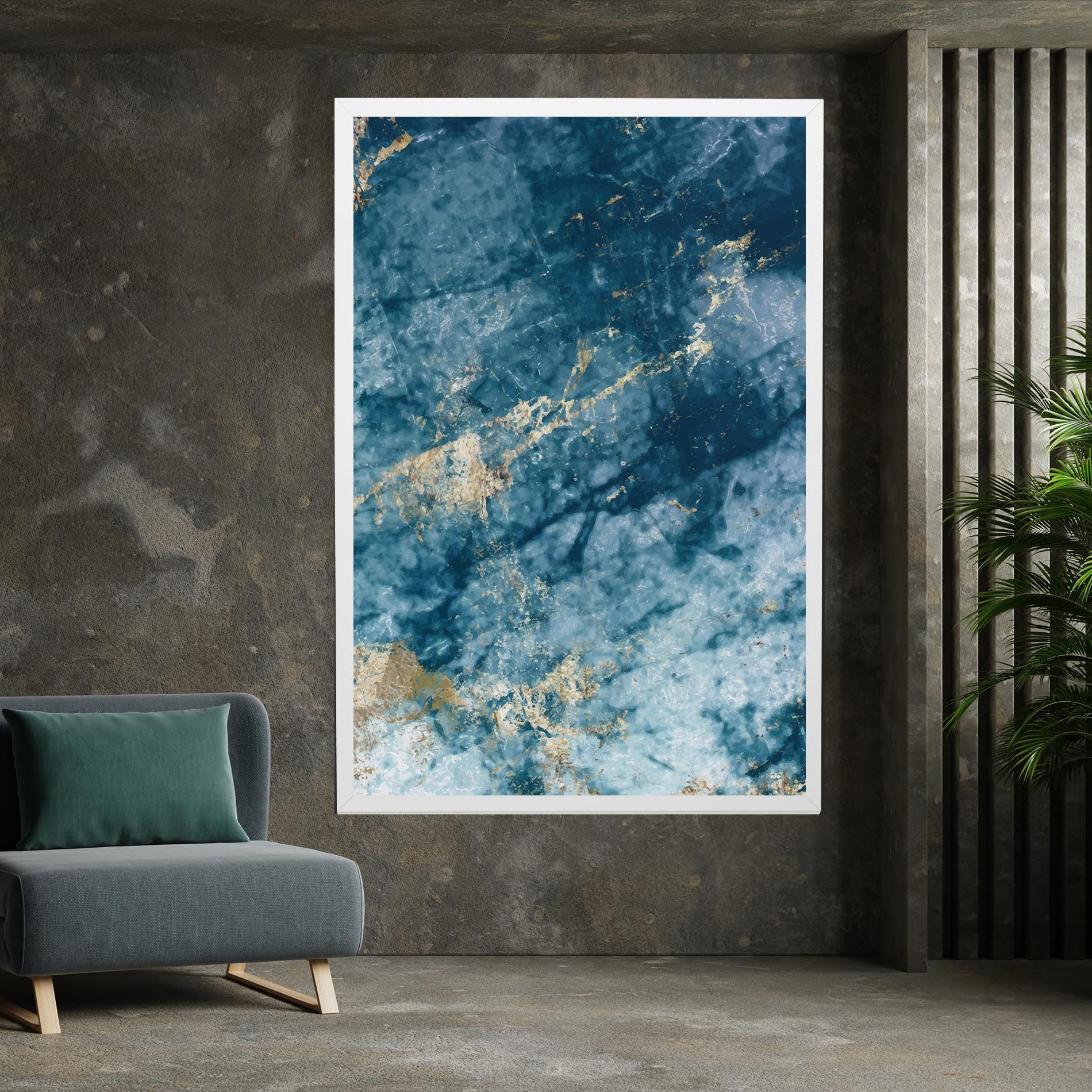 Blue Water Marble mockup 7