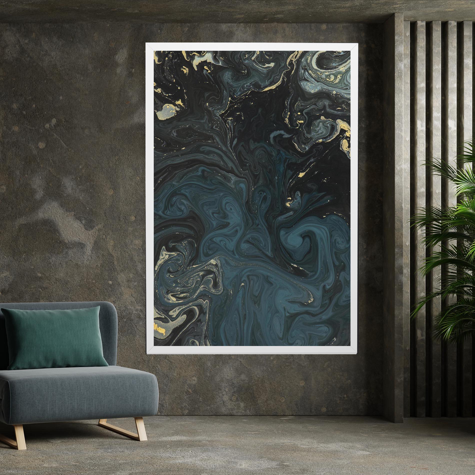 Tablou Canvas Dark Blue Marble mockup 7