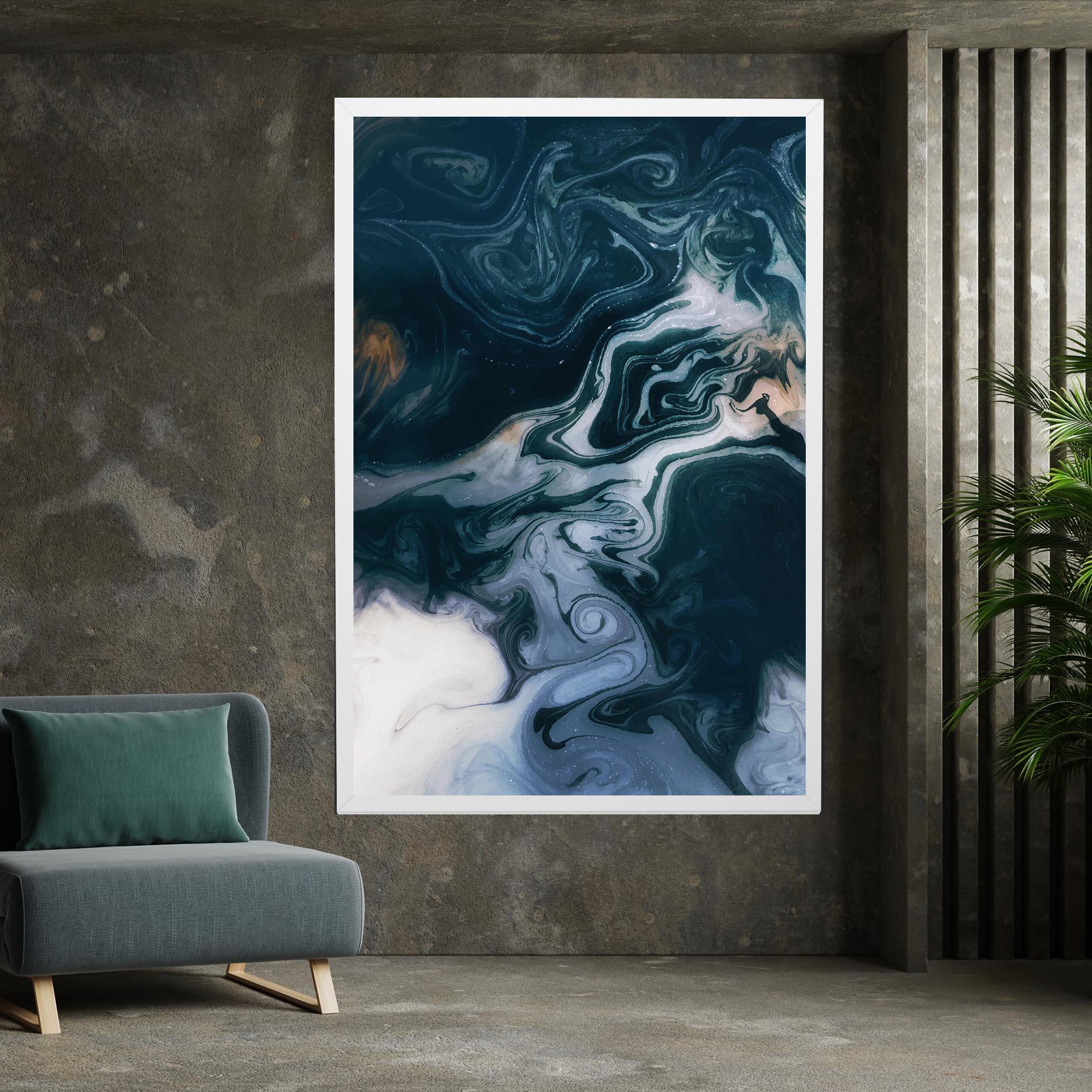 Tablou Canvas Dark Blue With White mockup 7