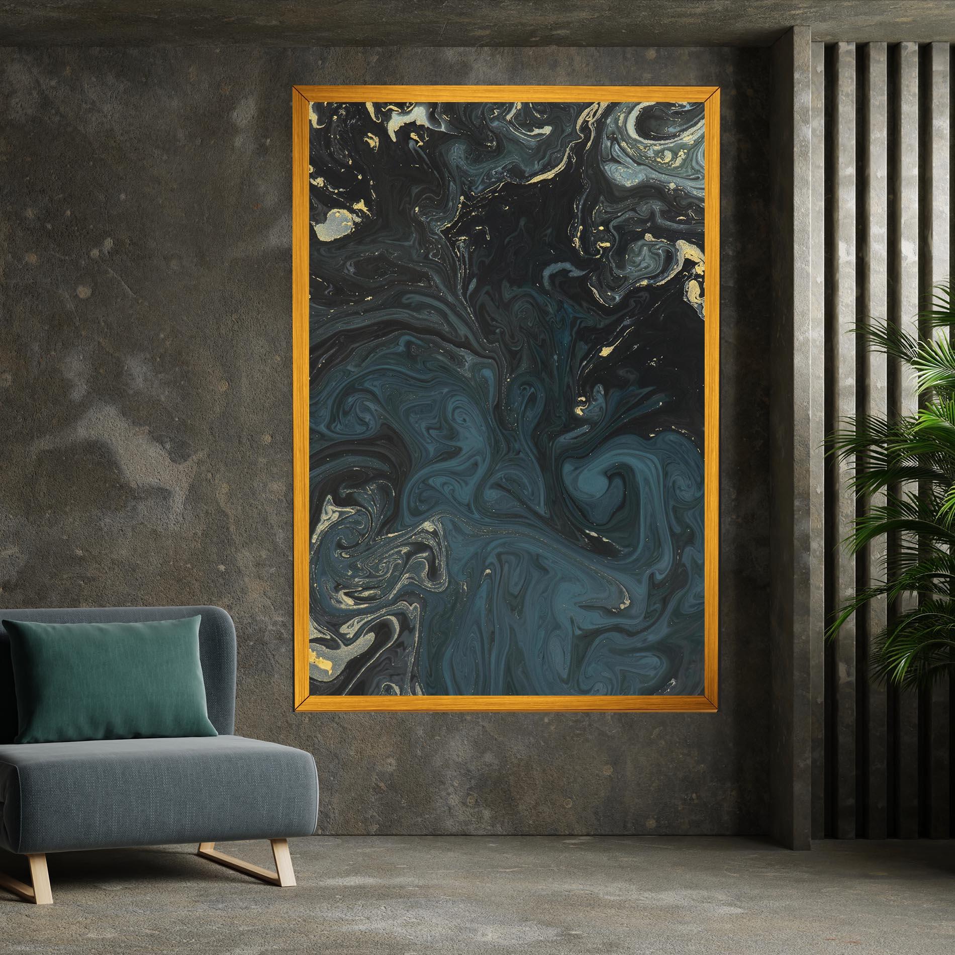 Tablou Canvas Dark Blue Marble mockup 7