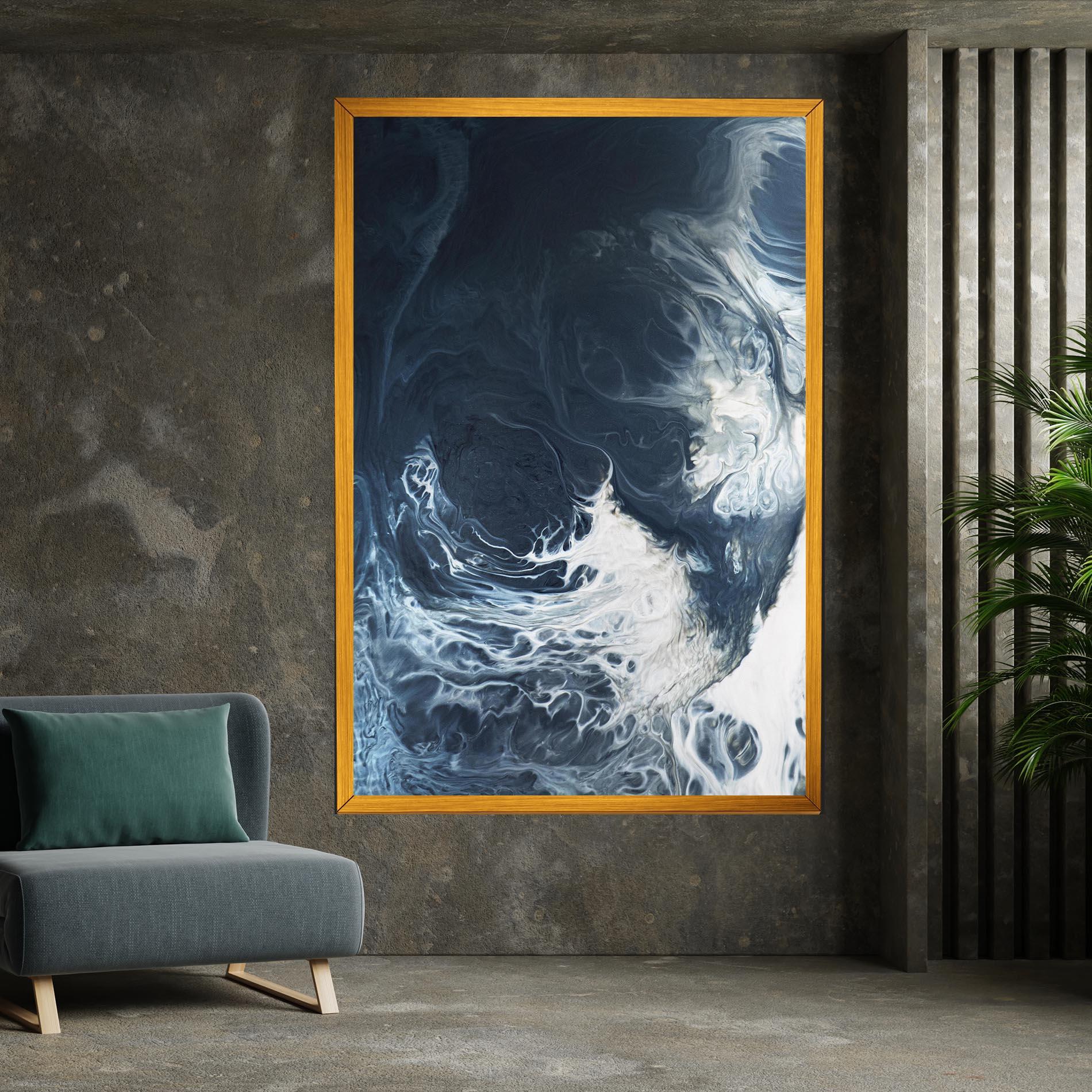 Tablou Canvas Dark Blue Wave mockup 7