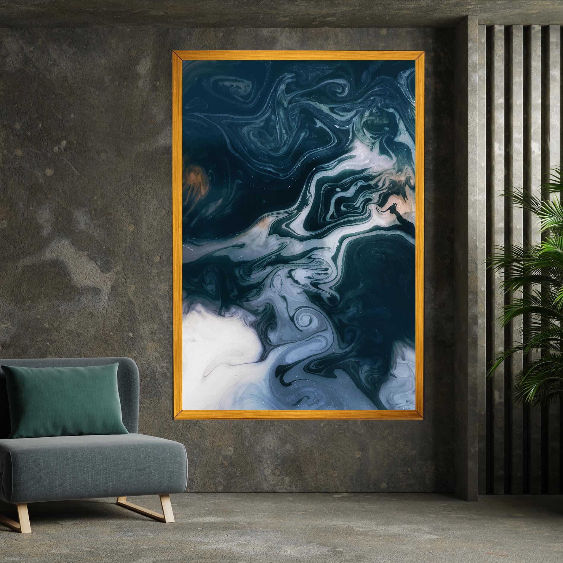 Tablou Canvas Dark Blue With White mockup 7