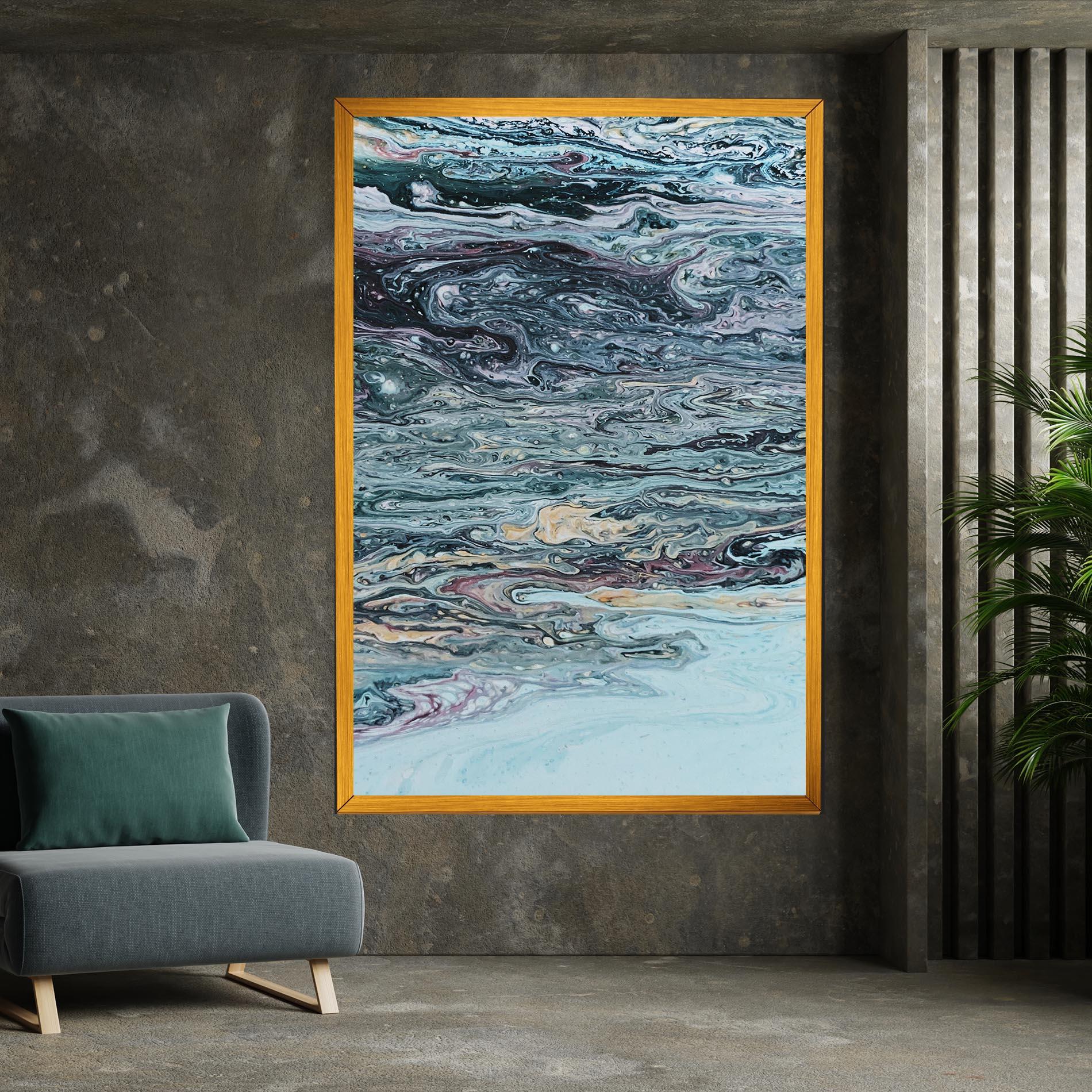 Tablou Canvas Light Blue Abstract mockup 7