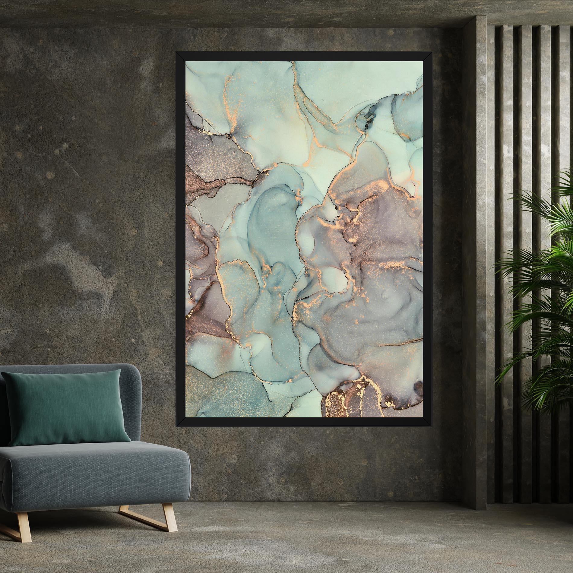 Tablou Canvas Abstract Turquoise Marble mockup 7
