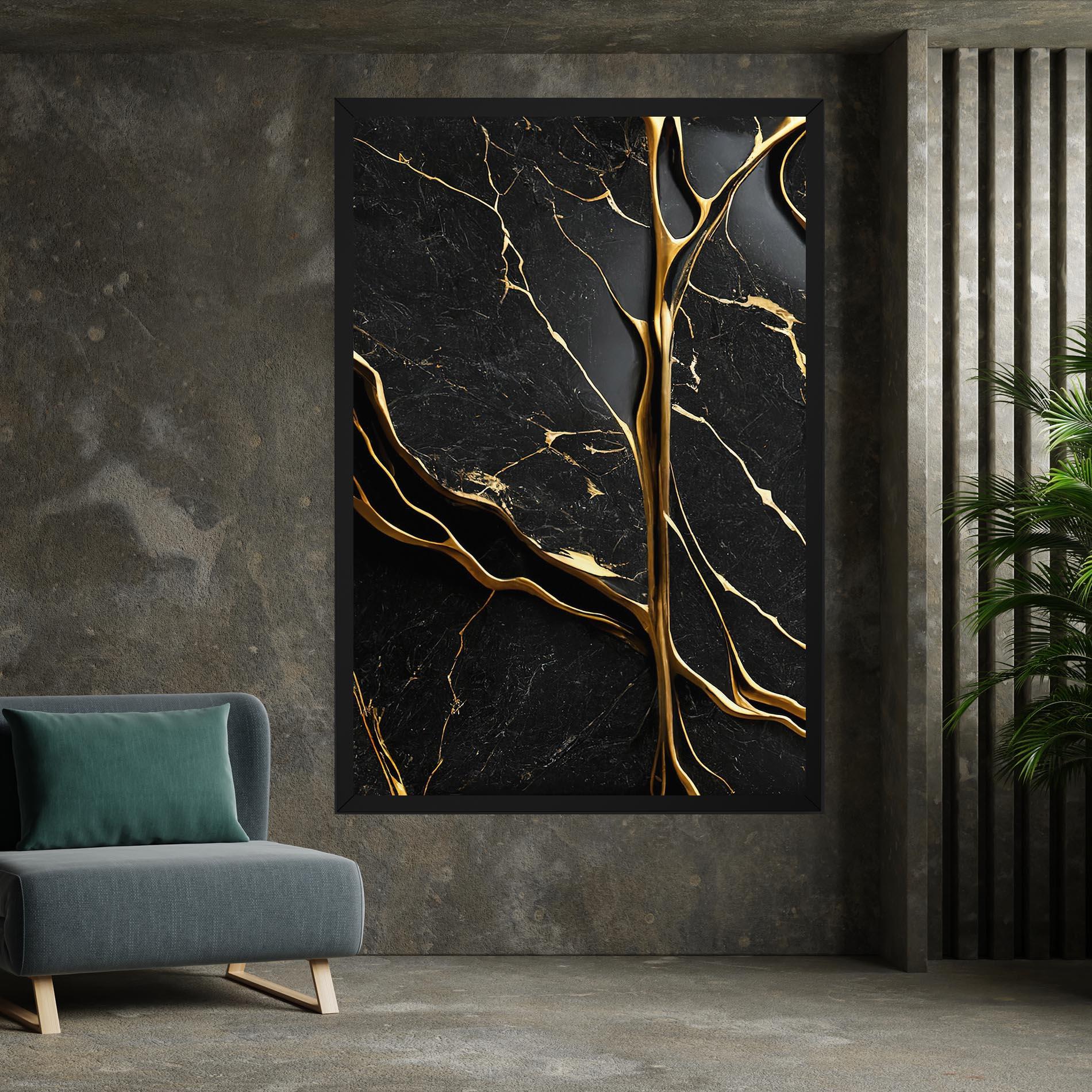Tablou Canvas Black Square Marble mockup 7