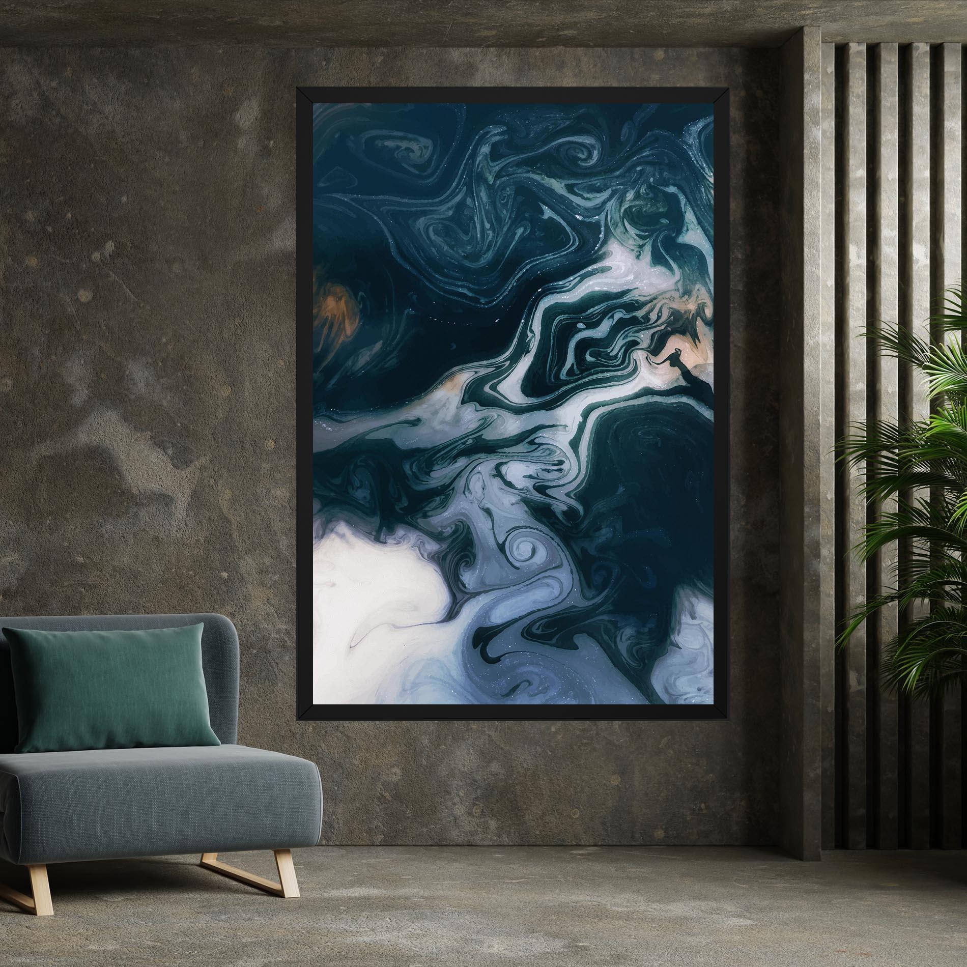 Tablou Canvas Dark Blue With White mockup 7