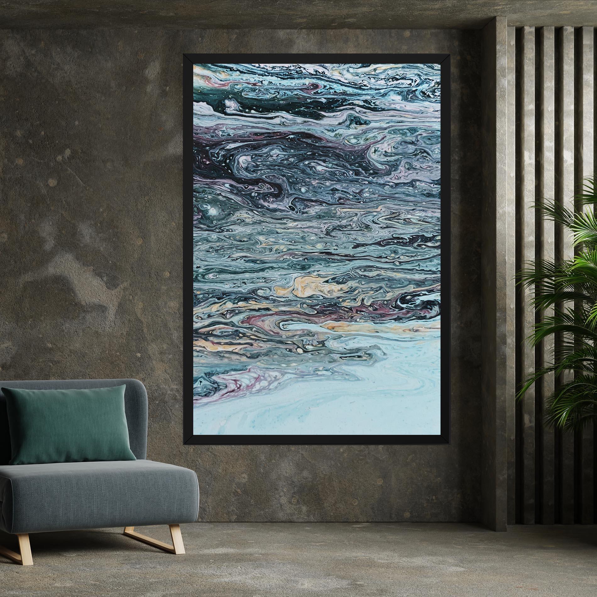 Tablou Canvas Light Blue Abstract mockup 7