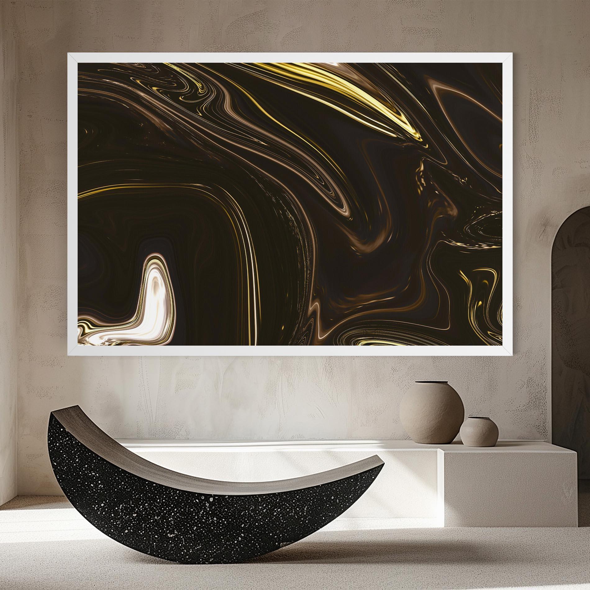 Tablou Canvas Black Gold Marble mockup 8