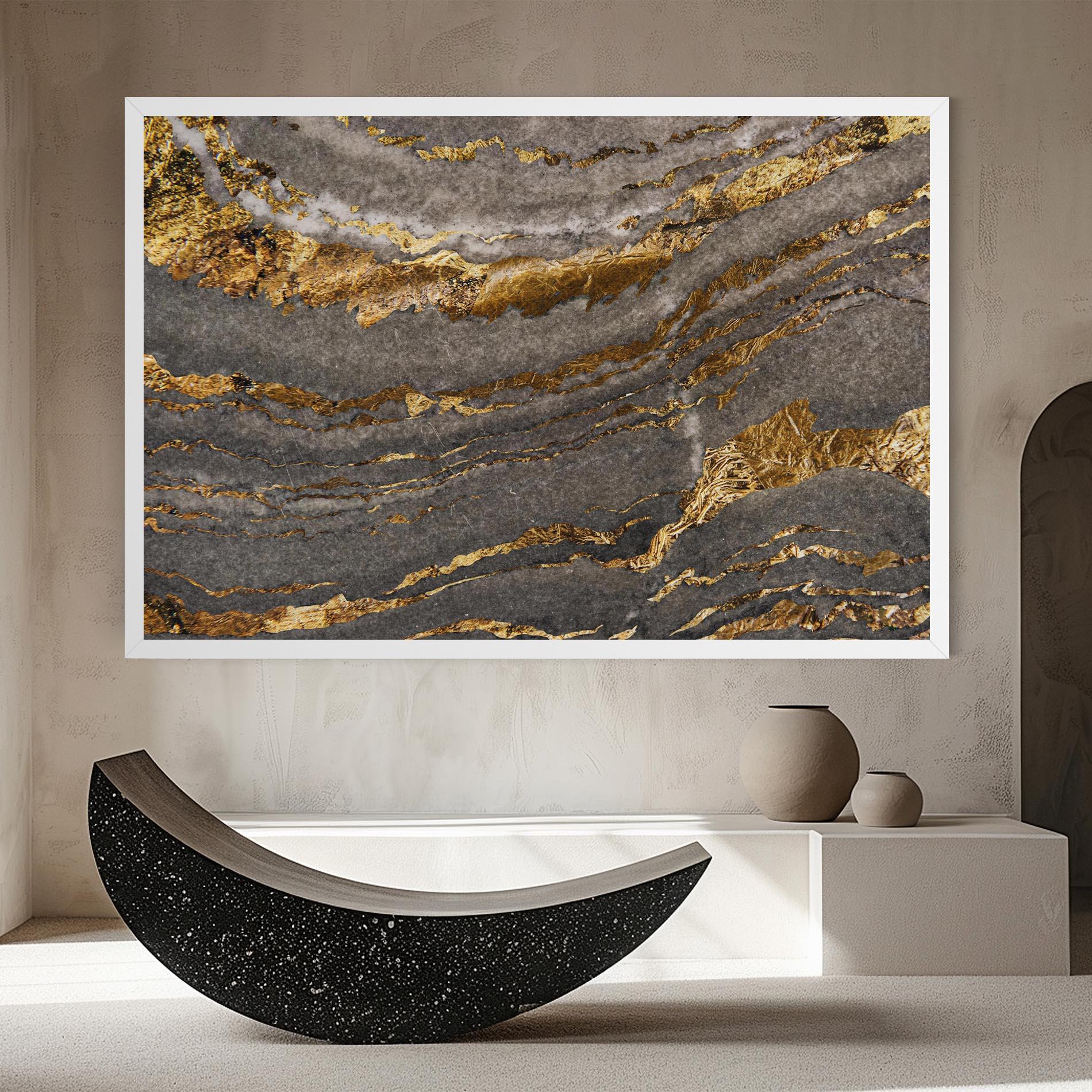 Tablou Canvas Dark Colden Grey mockup 8