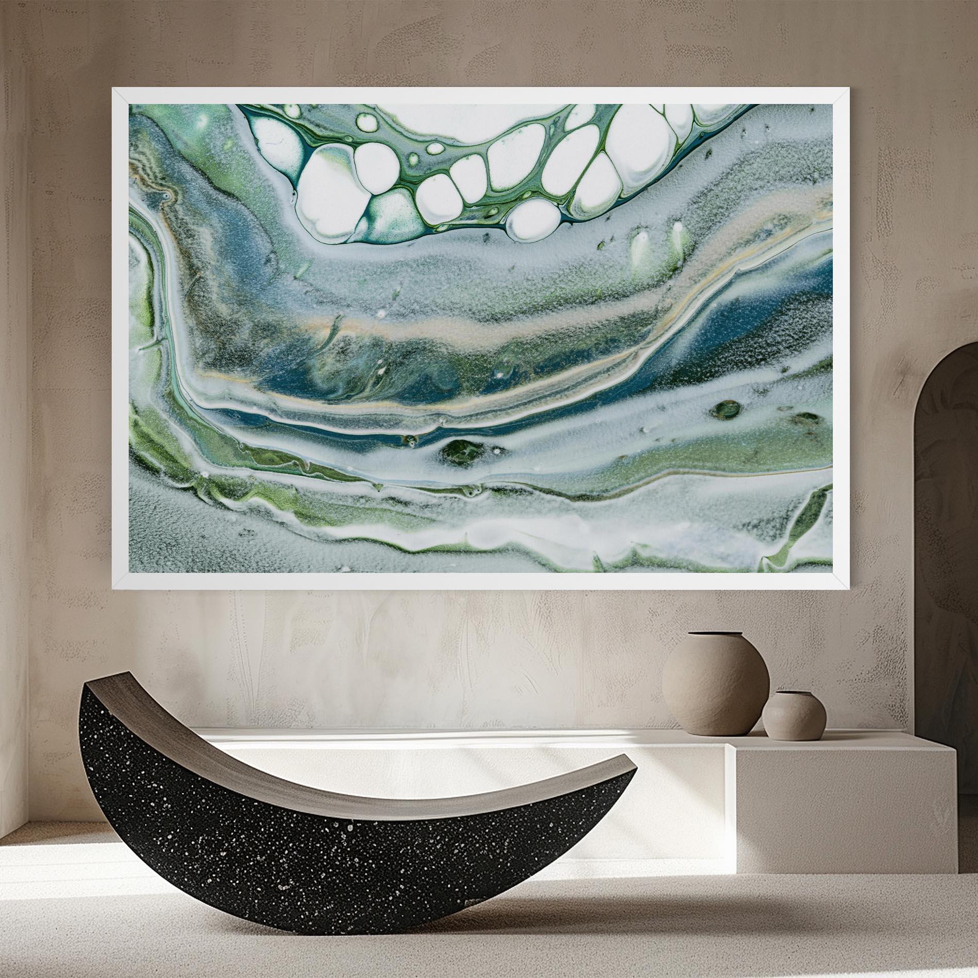 Tablou Canvas Dark Green Liquid mockup 8