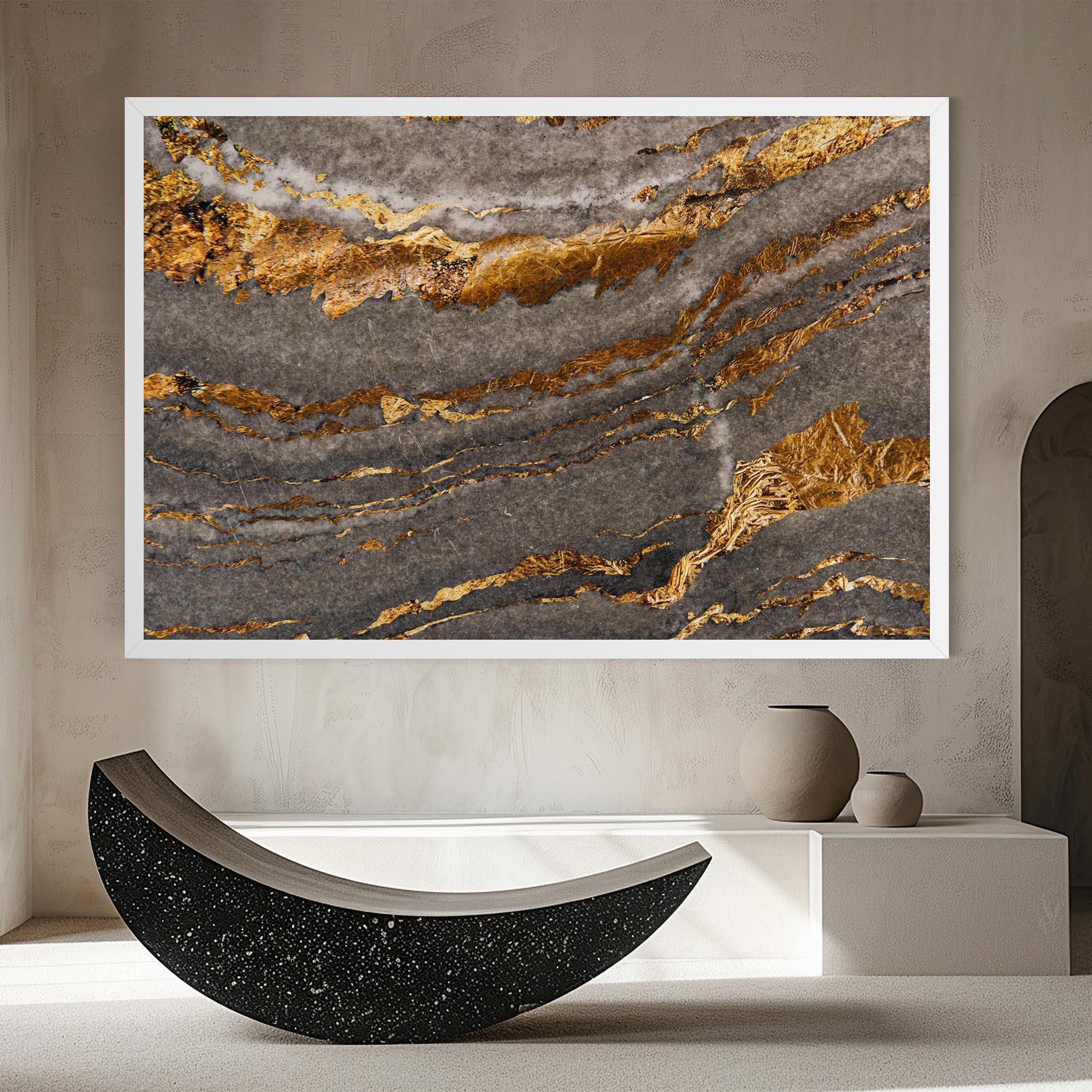 Tablou Canvas Gold Paper Marble mockup 8