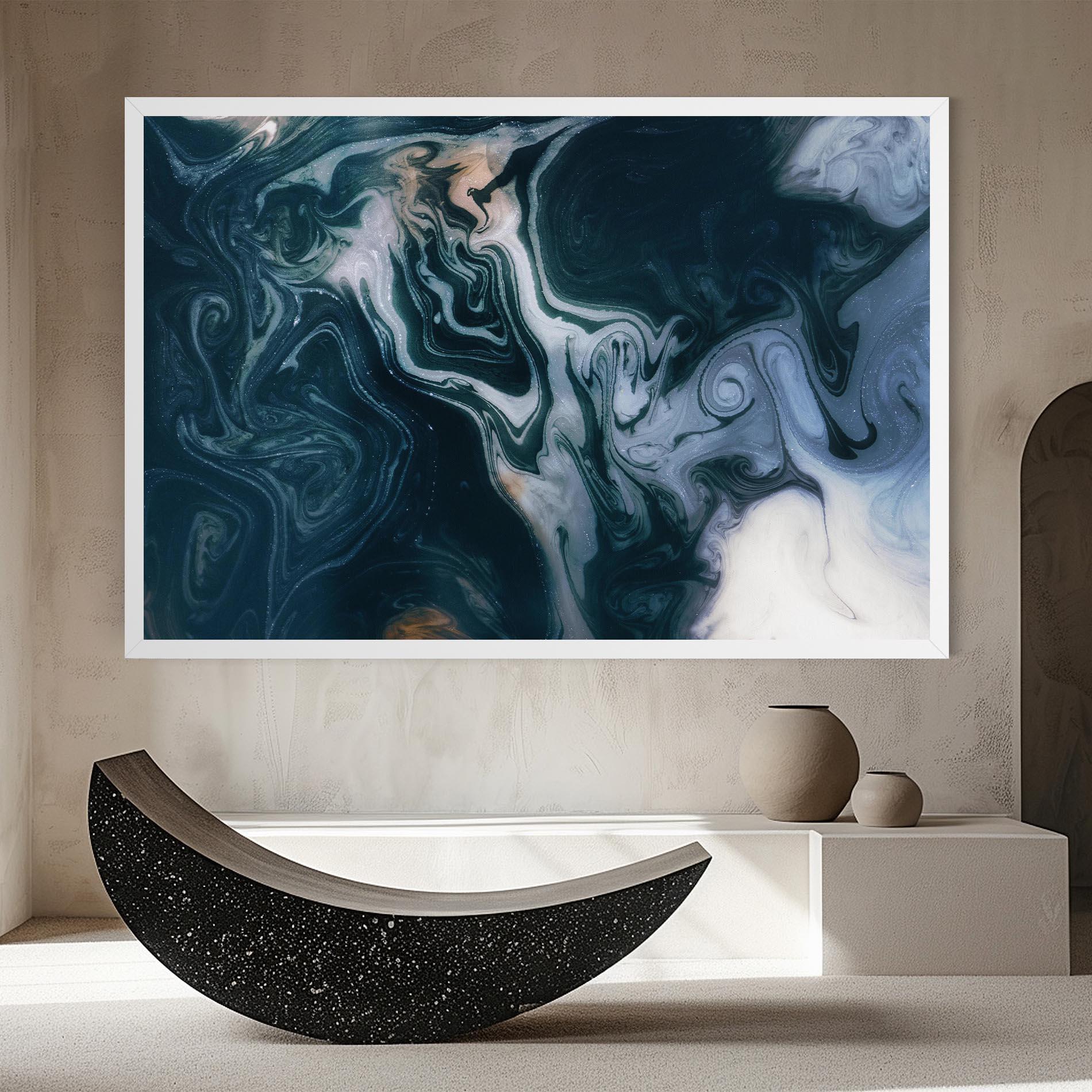 Tablou Canvas Ocean Dark Blue mockup 8