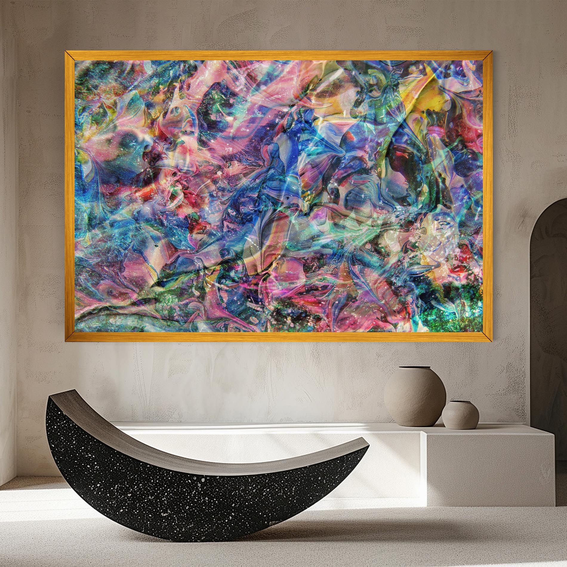 Abstract Colourful Glass mockup 8