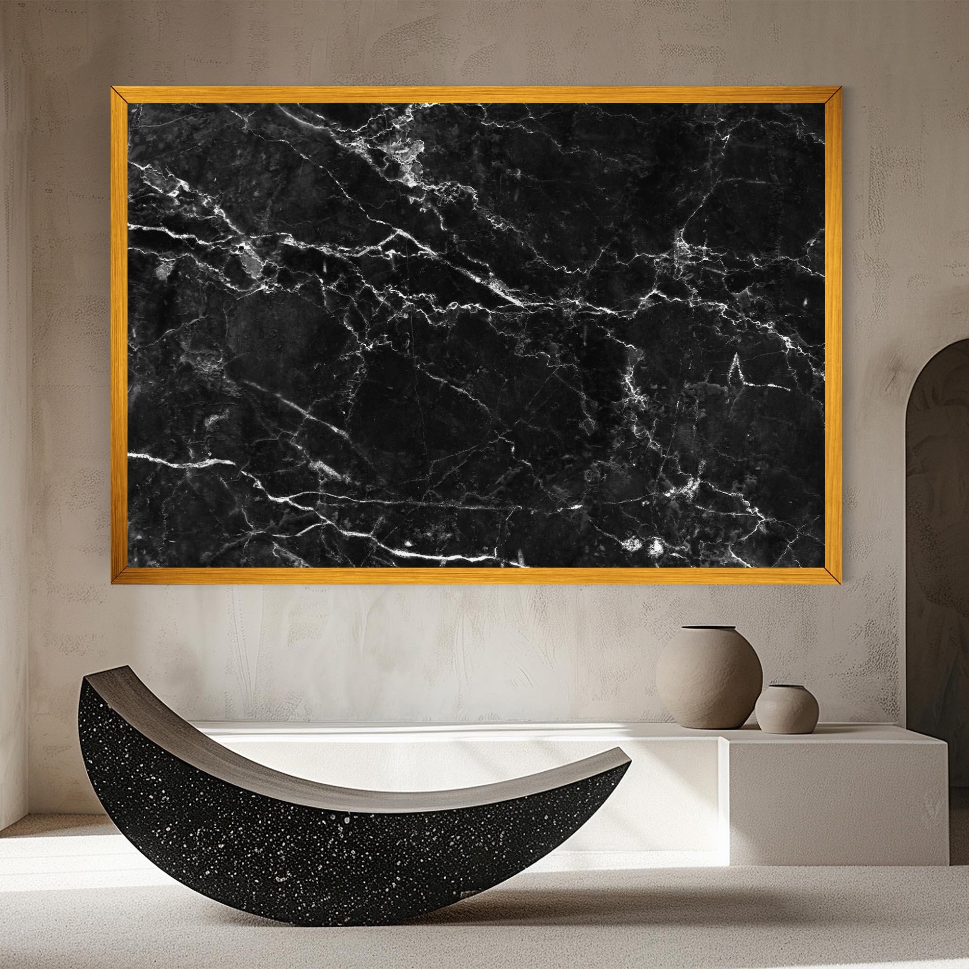 Tablou Canvas Black White Marble mockup 8