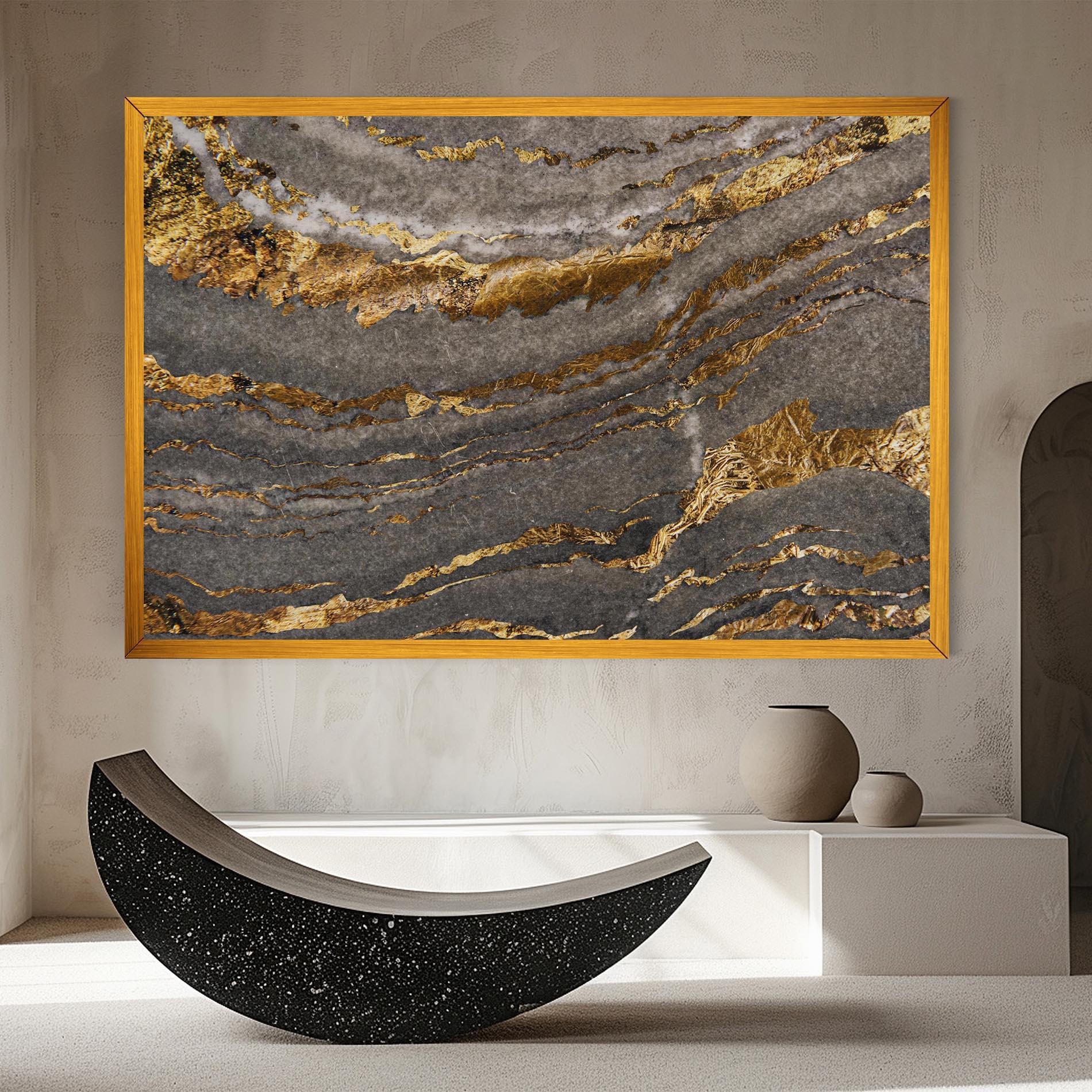 Tablou Canvas Dark Colden Grey mockup 8