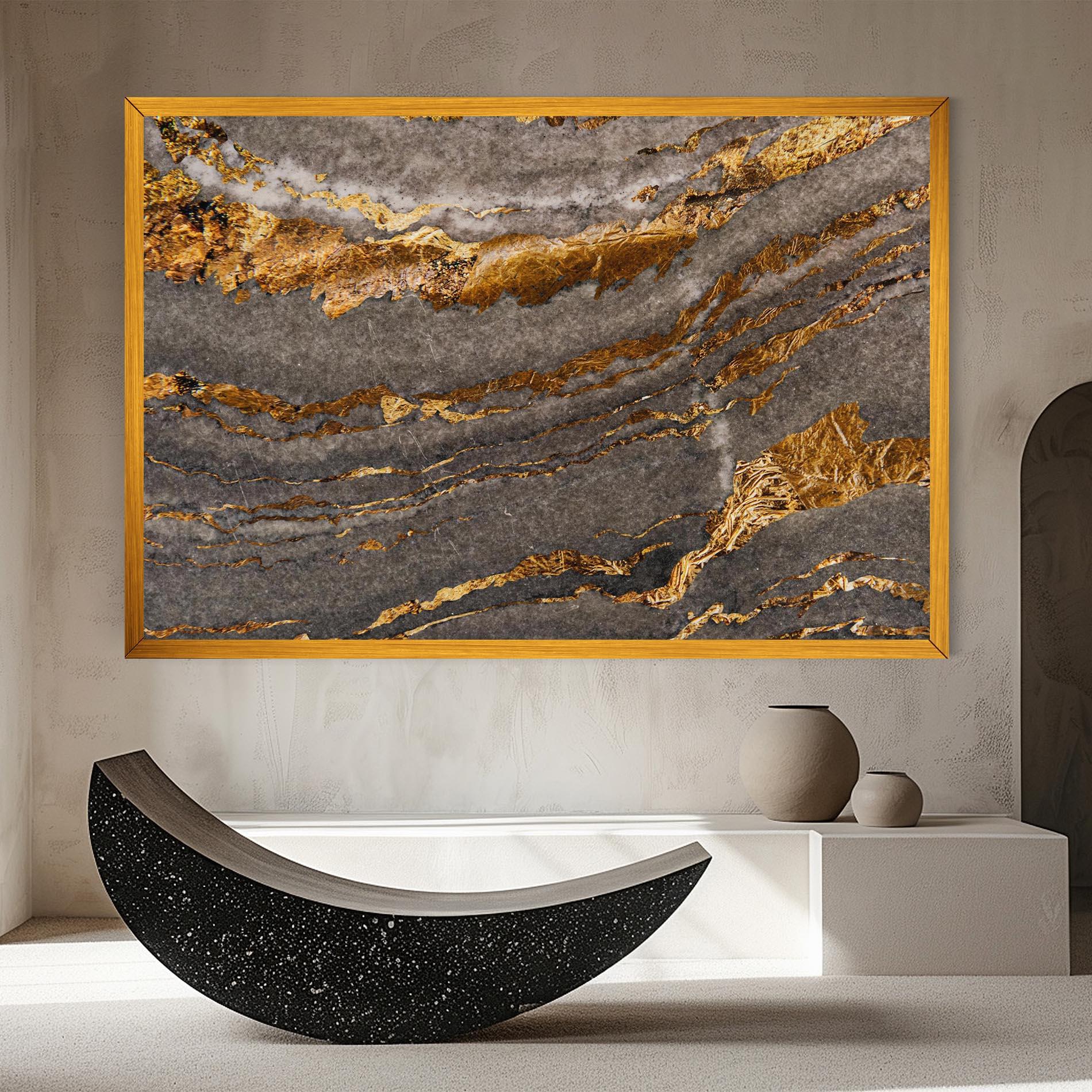 Tablou Canvas Gold Paper Marble mockup 8