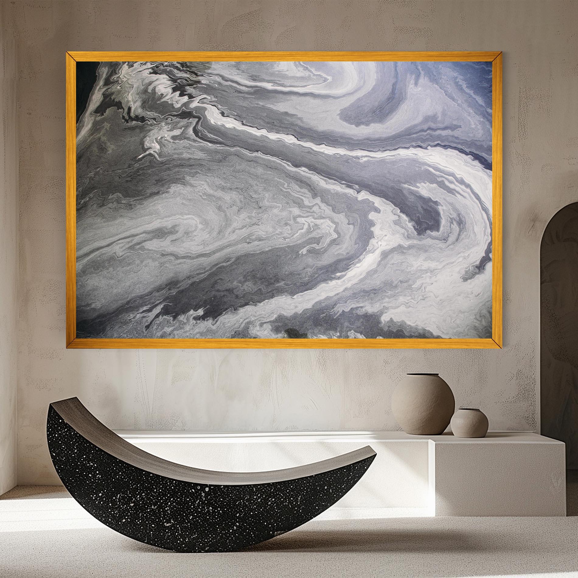 Tablou Canvas Grey Liquid Marble mockup 8