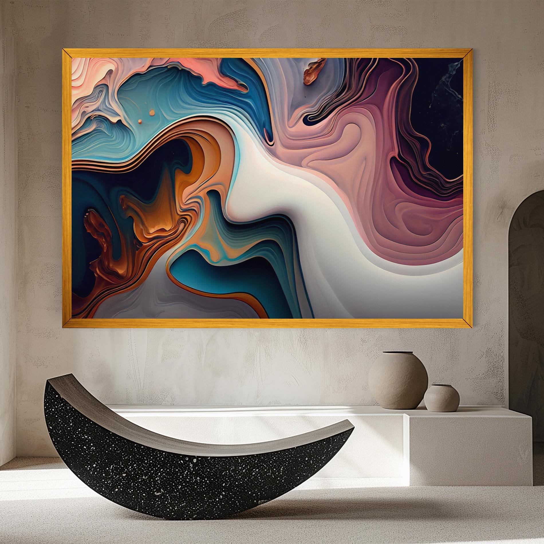 Tablou Canvas Mixed Colors Marble mockup 8