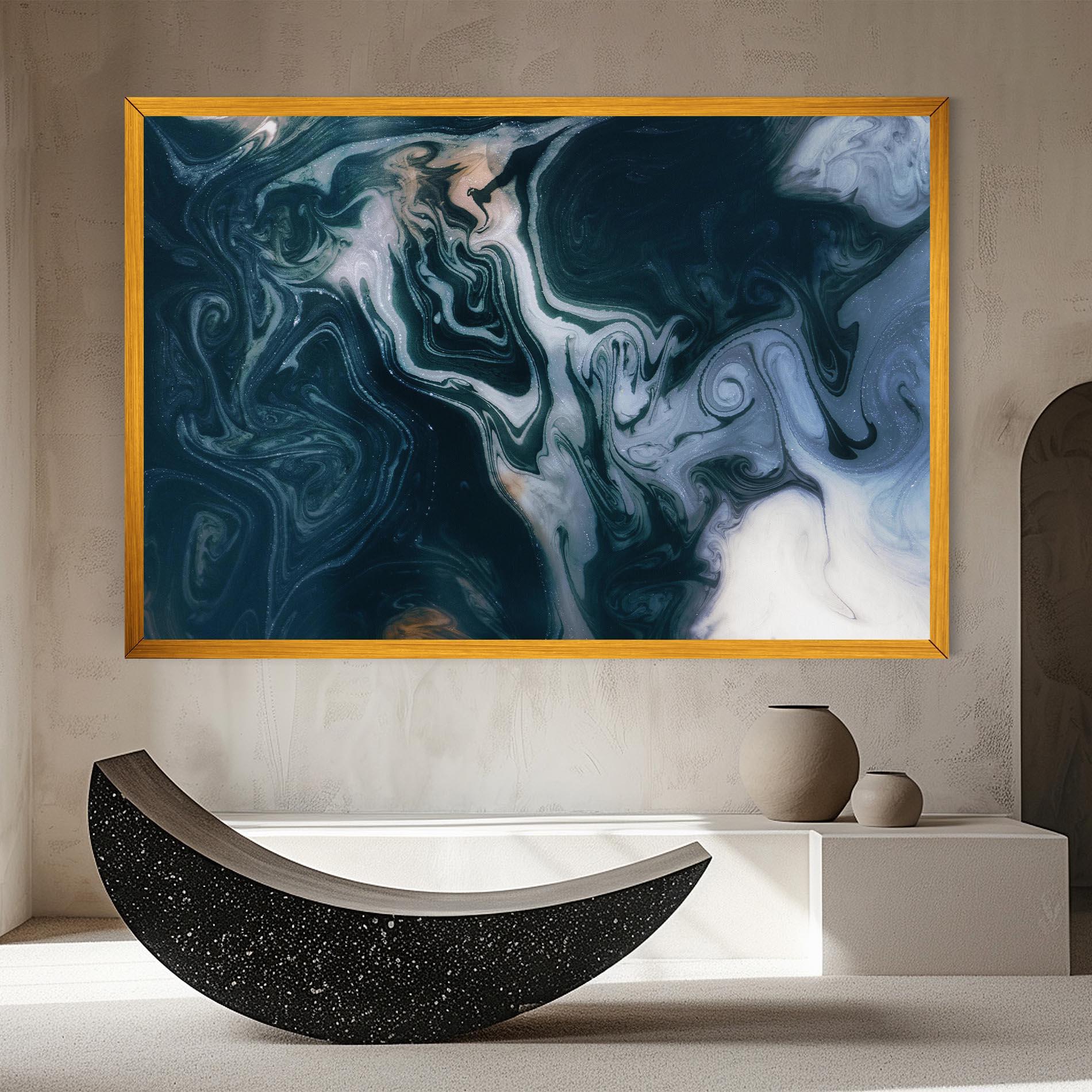 Tablou Canvas Ocean Dark Blue mockup 8