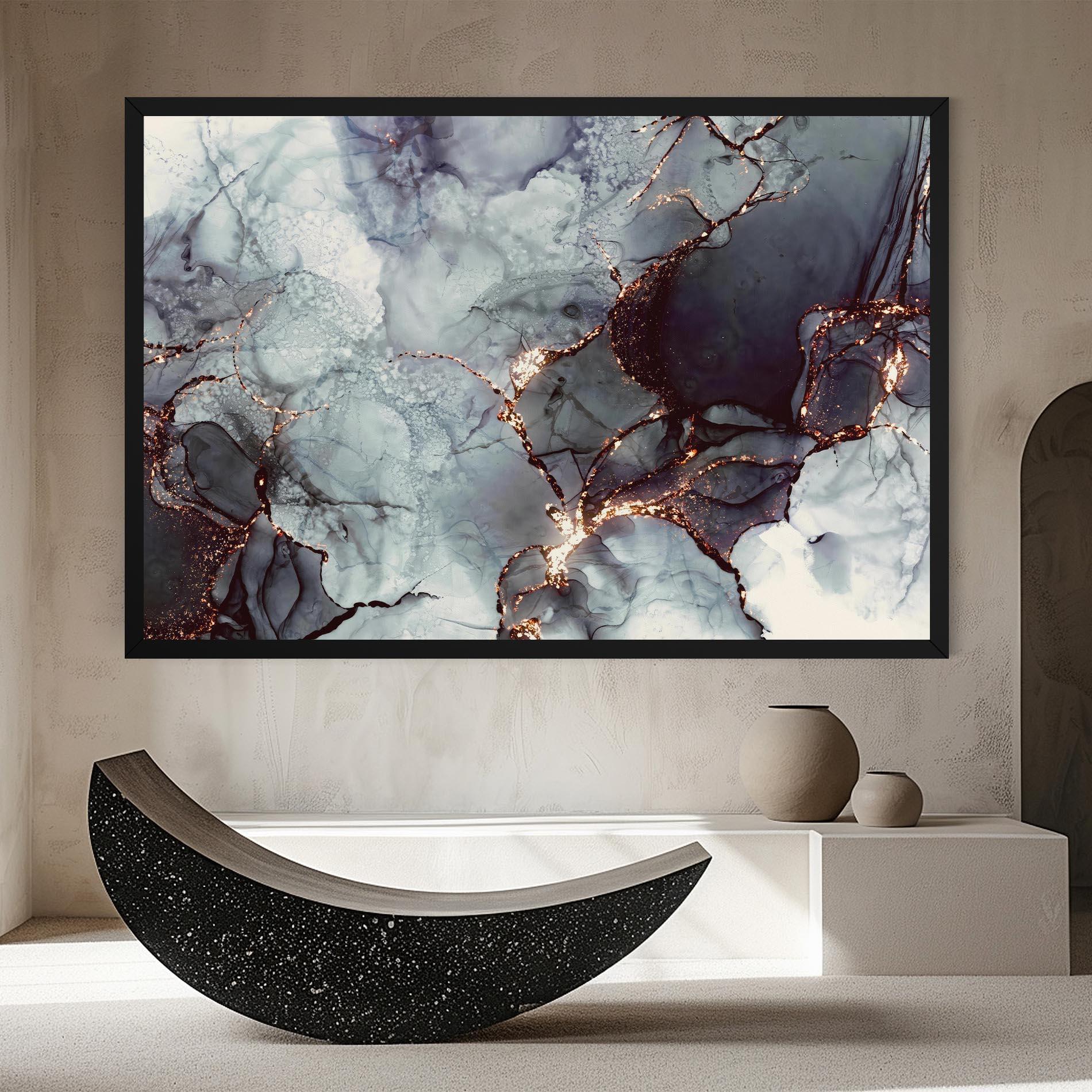 Tablou Canvas Abstract Gold Path mockup 8