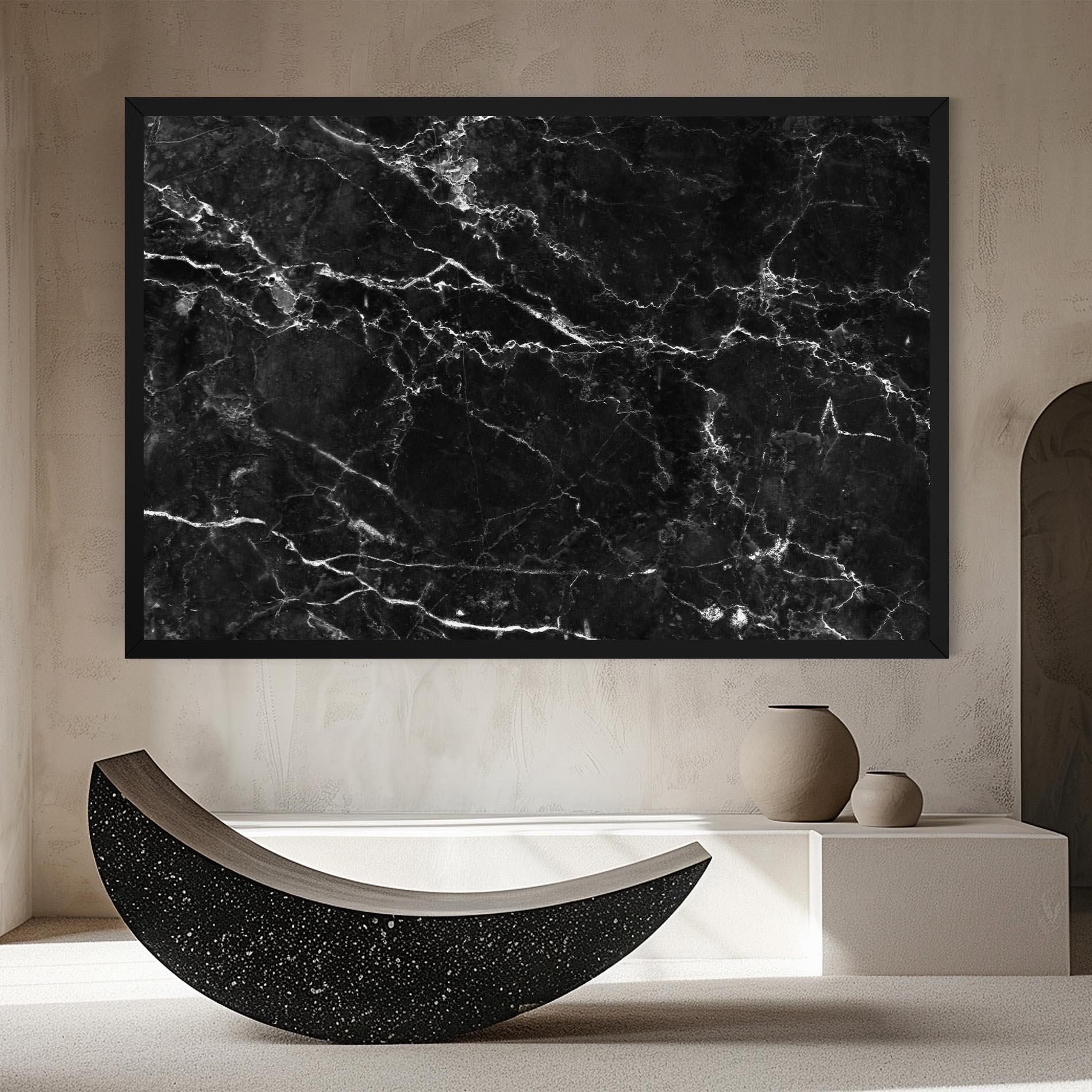 Tablou Canvas Black White Marble mockup 8