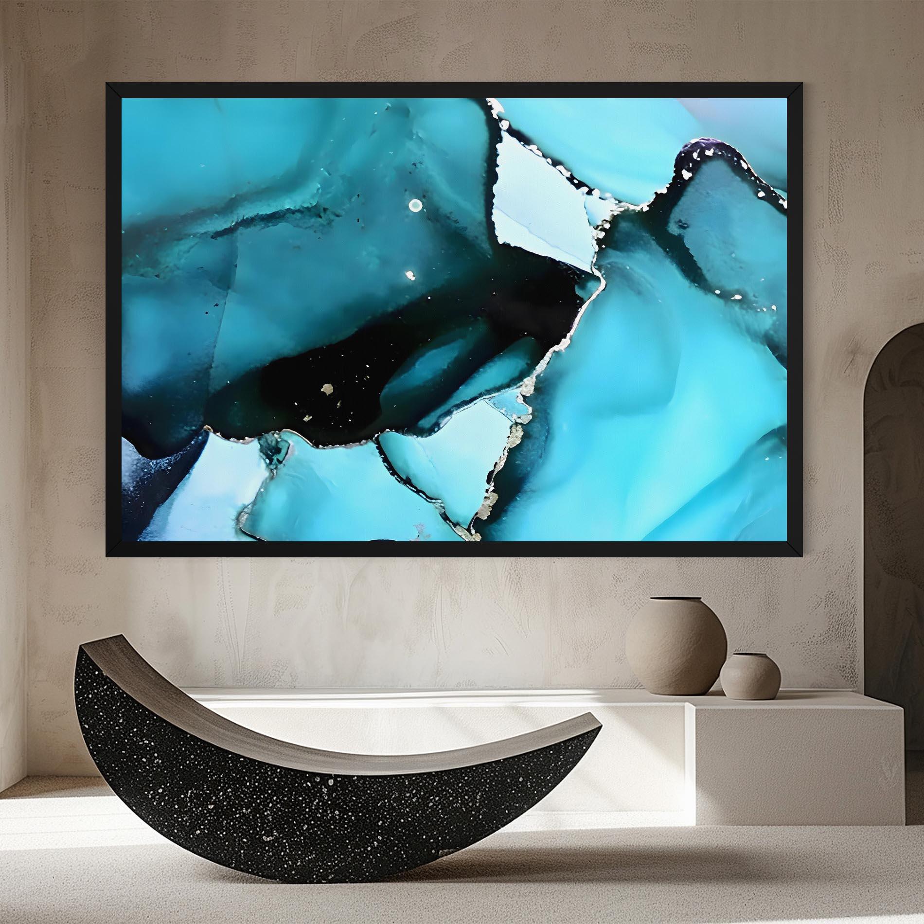 Tablou Canvas Blue Paint Marble mockup 8