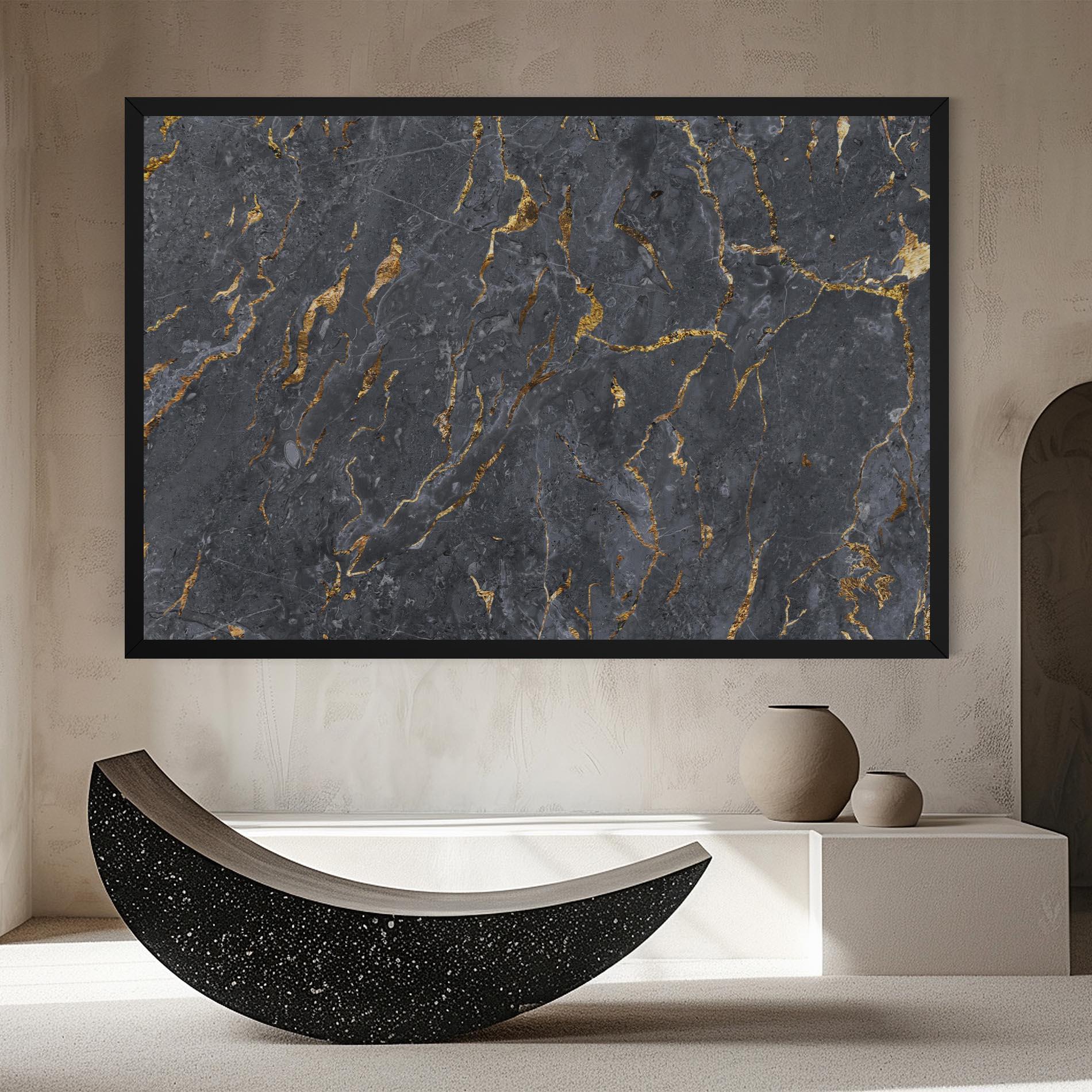 Tablou Canvas Gold Grey Marble mockup 8
