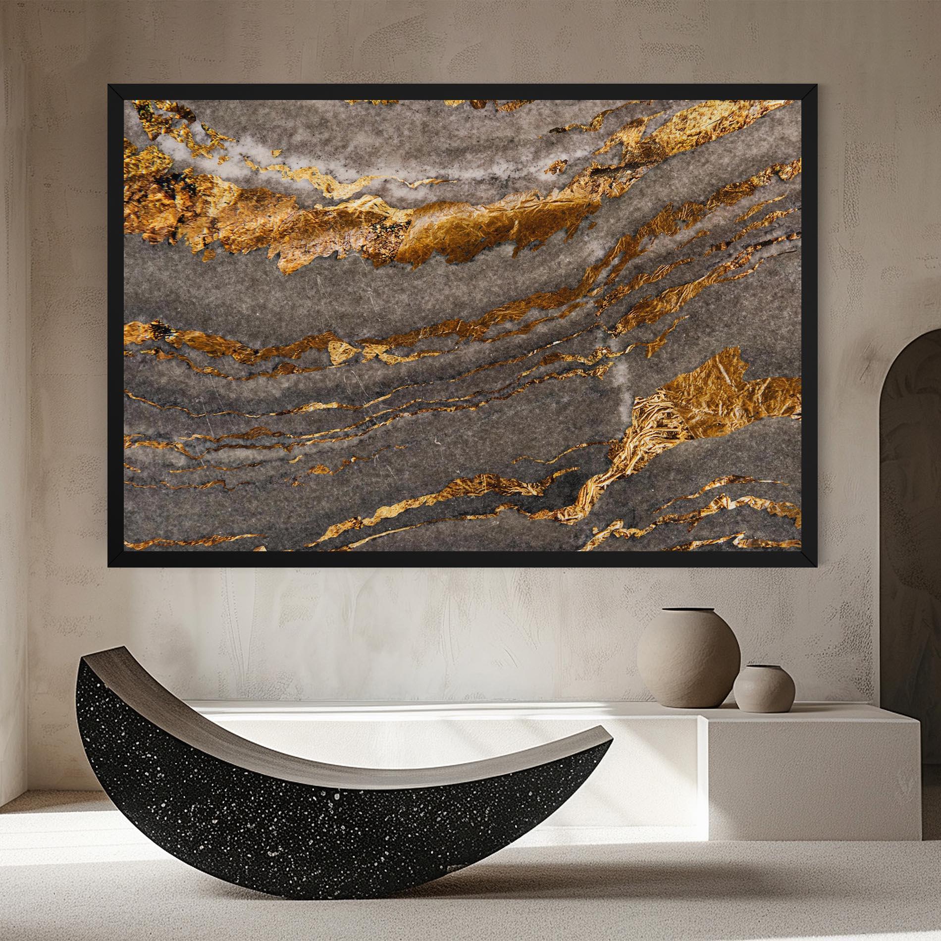 Tablou Canvas Gold Paper Marble mockup 8