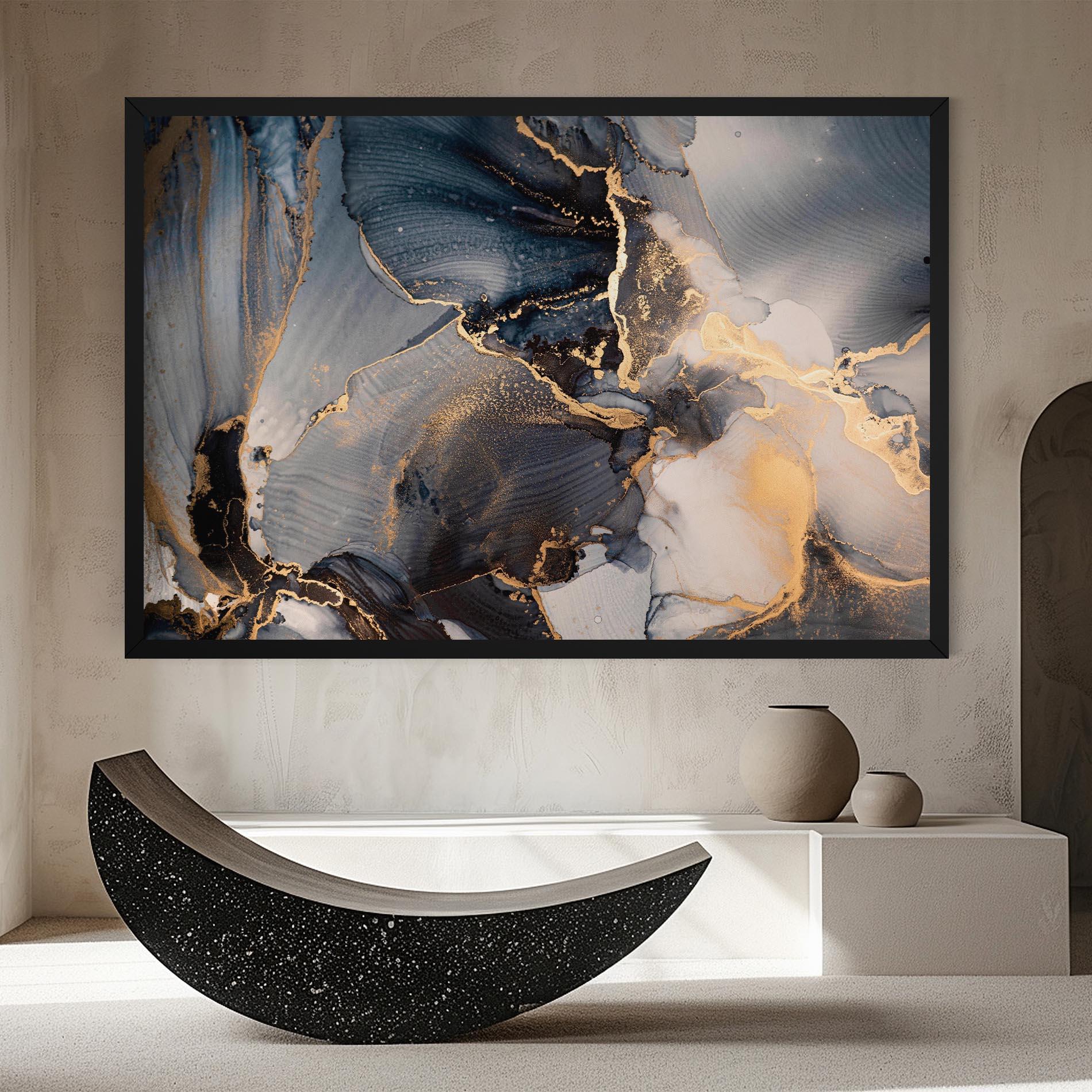 Tablou Canvas Golden Abstract Marble mockup 8