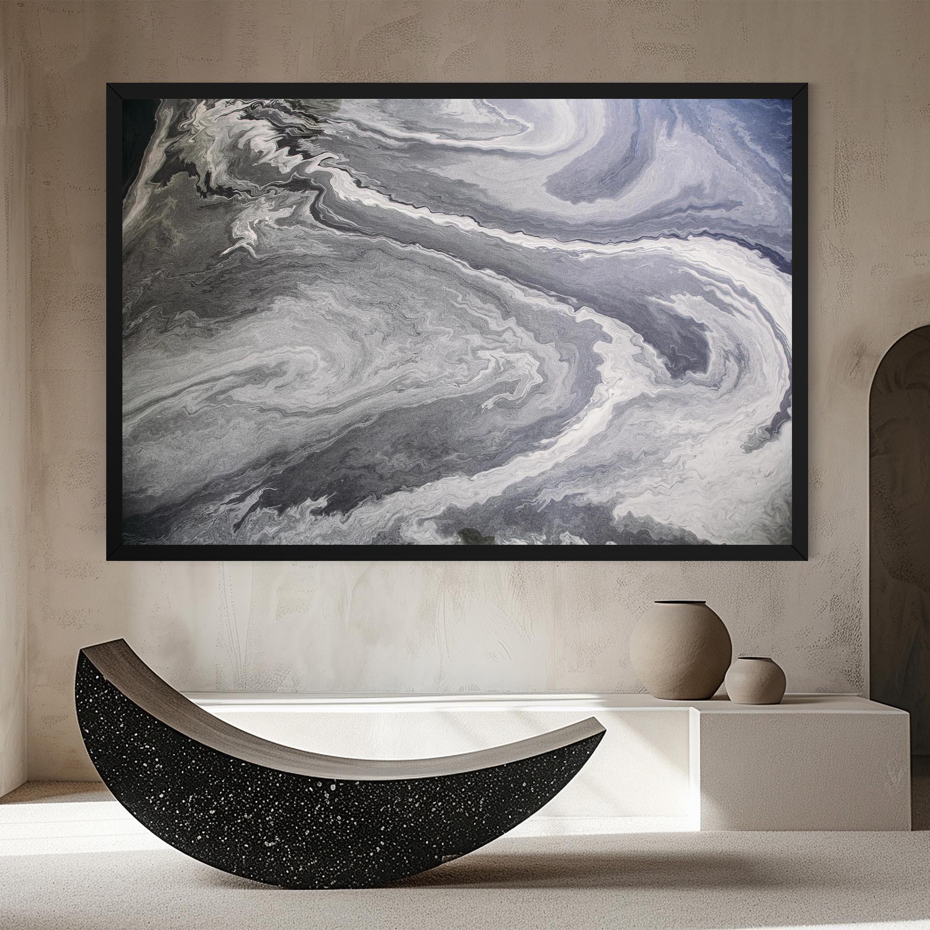 Tablou Canvas Grey Liquid Marble mockup 8