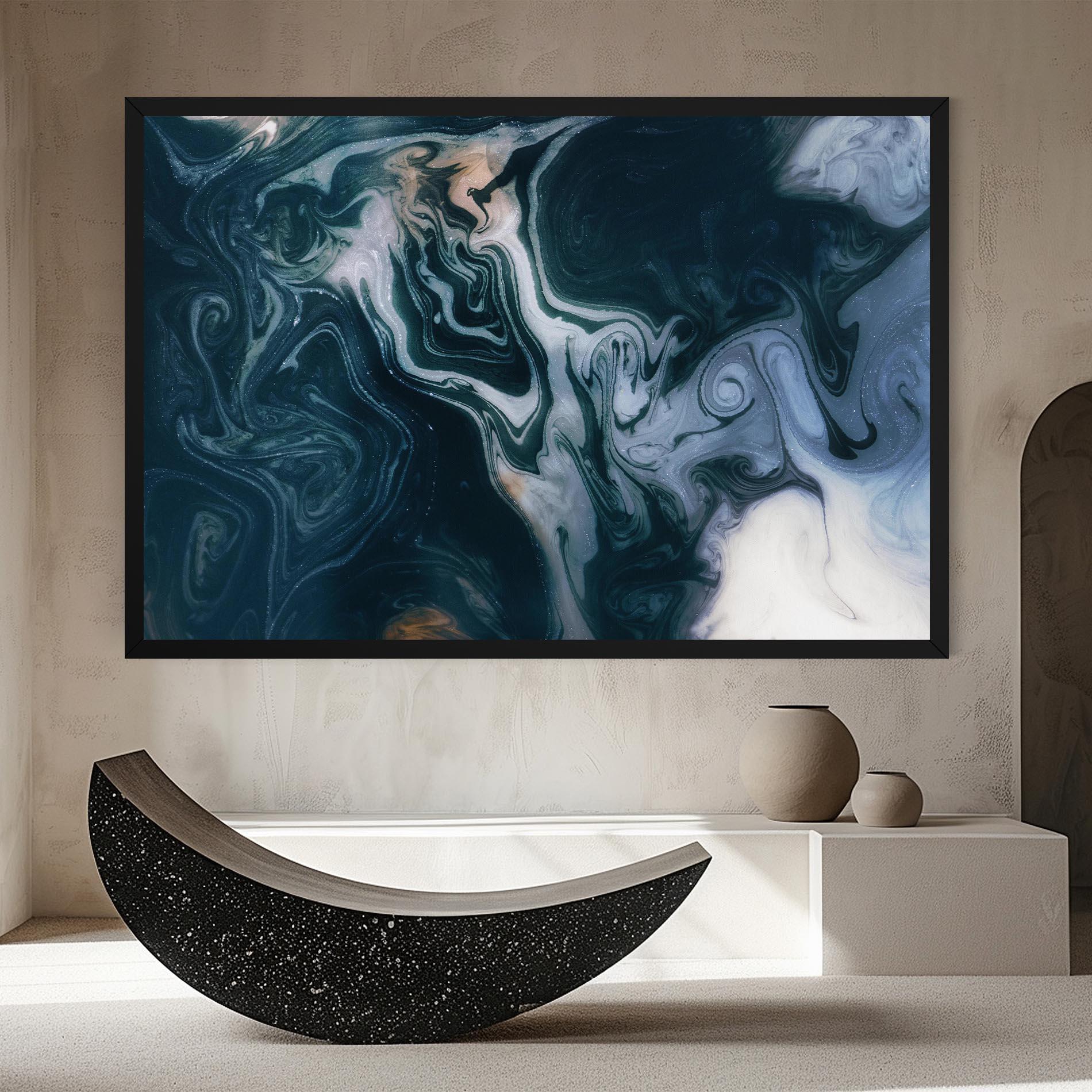 Tablou Canvas Ocean Dark Blue mockup 8