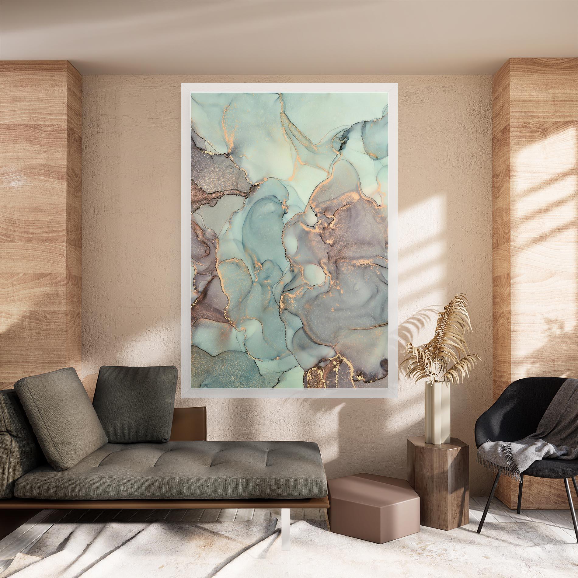 Tablou Canvas Abstract Turquoise Marble mockup 8