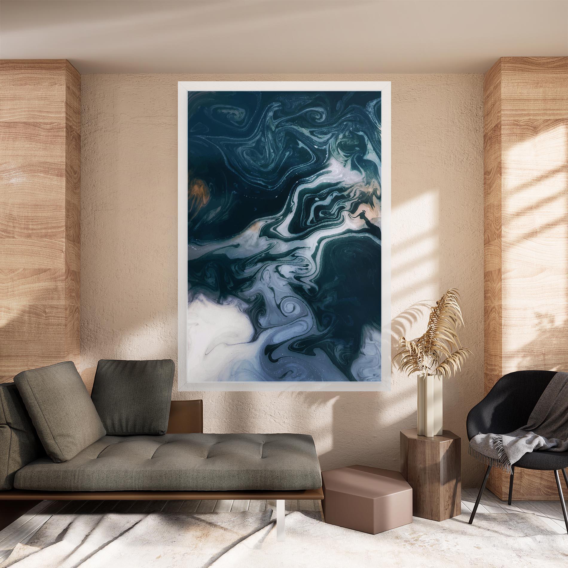 Tablou Canvas Dark Blue With White mockup 8