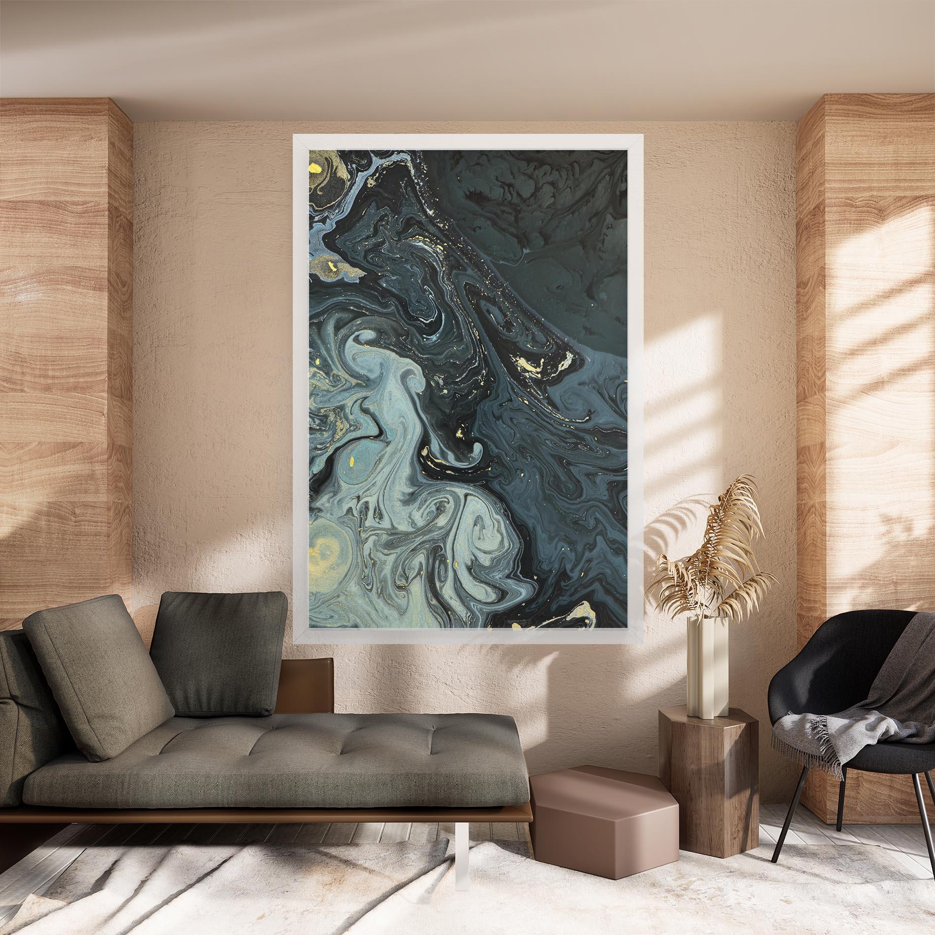 Tablou Canvas Dark Green Painting mockup 8