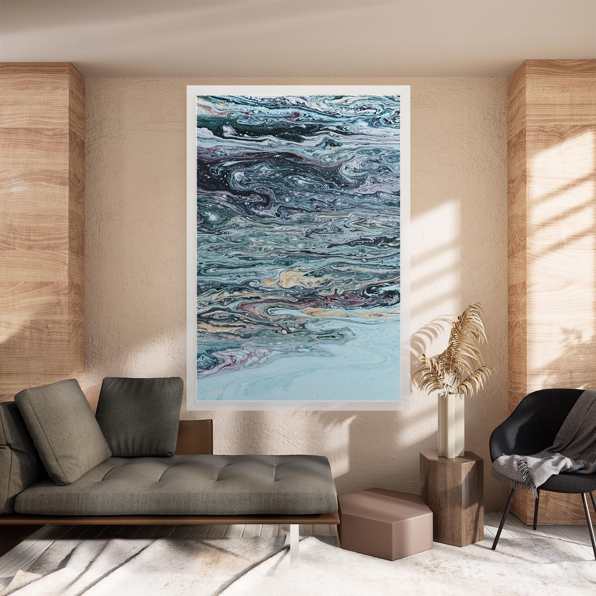 Tablou Canvas Light Blue Abstract mockup 8