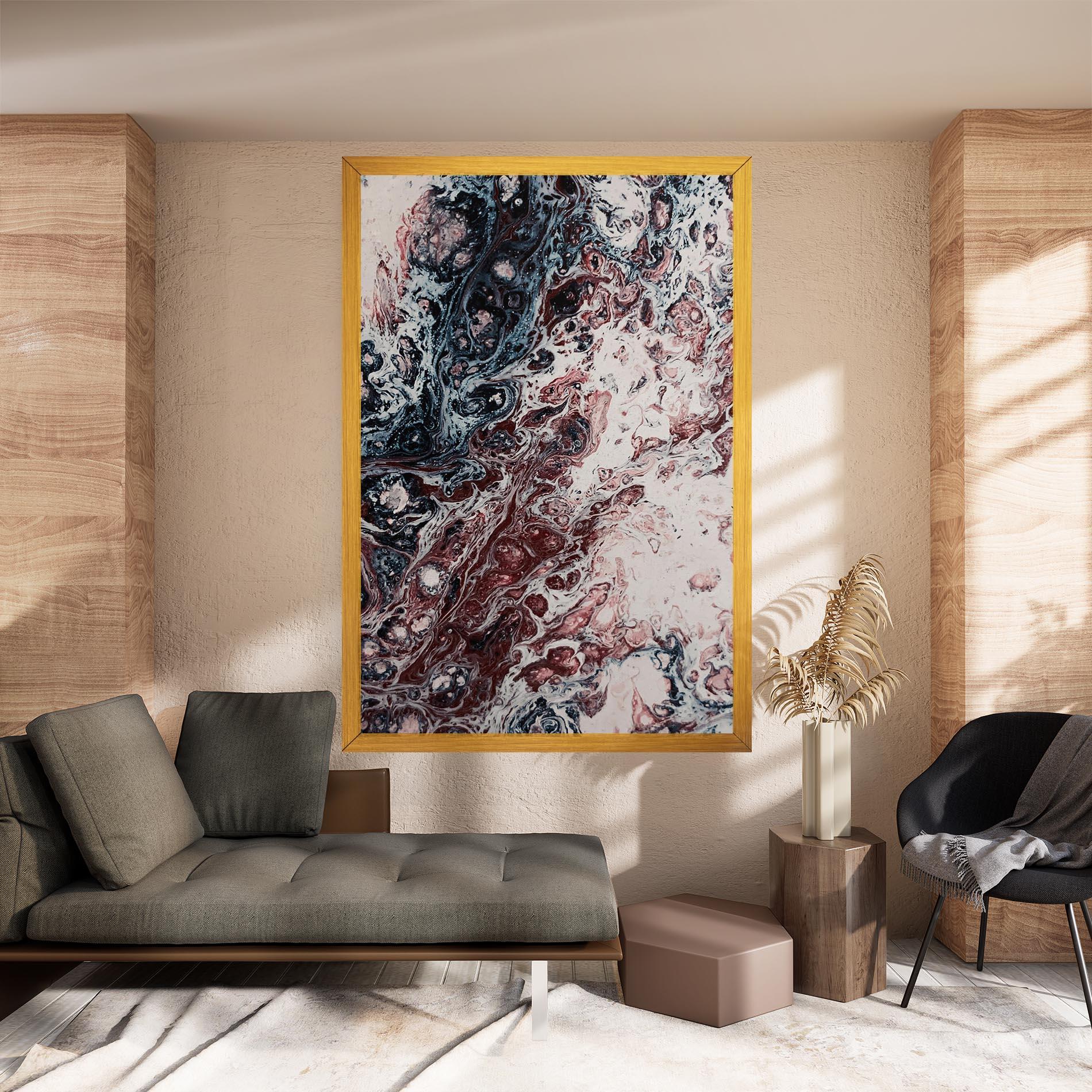 Tablou Canvas Abstract Dark Red mockup 8