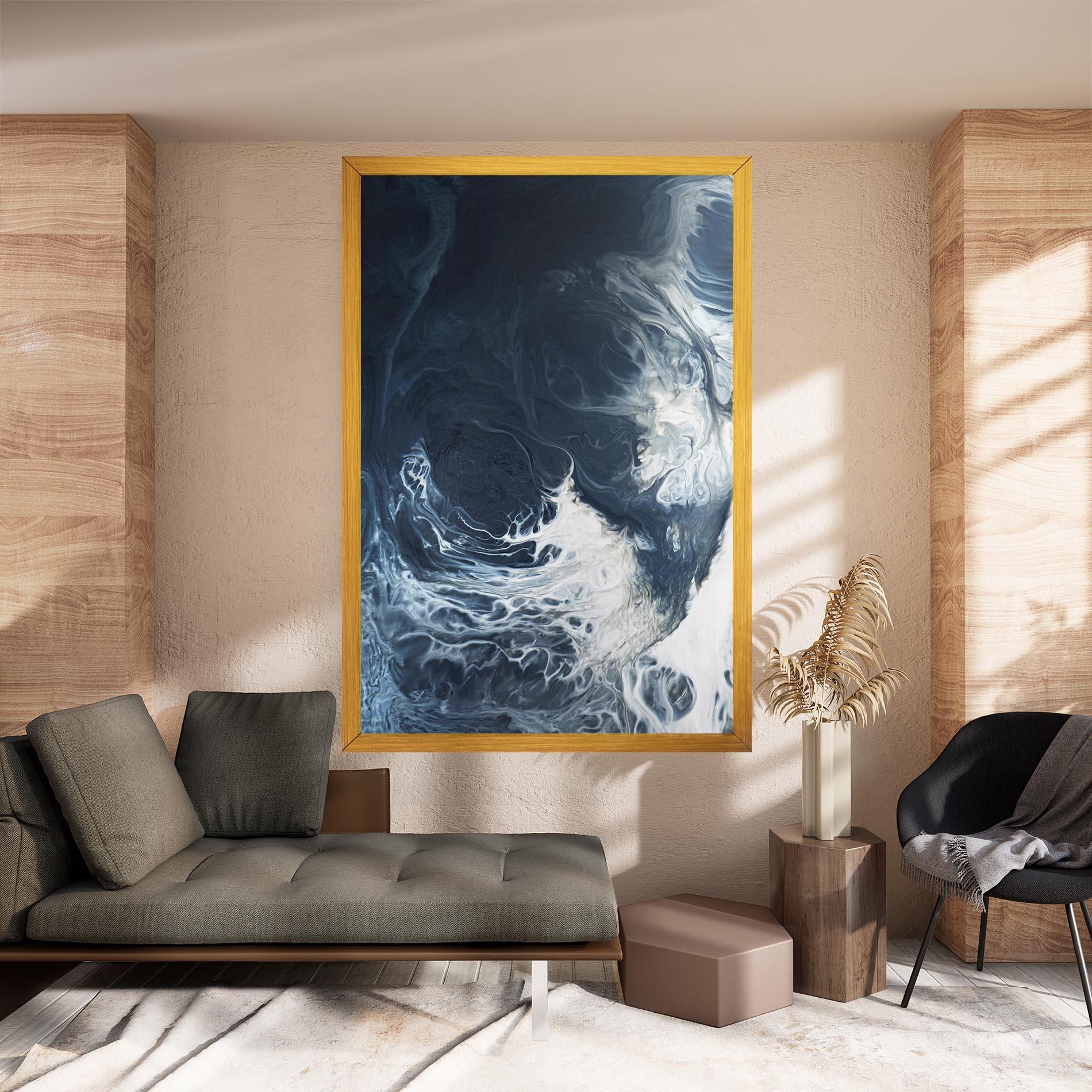 Tablou Canvas Dark Blue Wave mockup 8