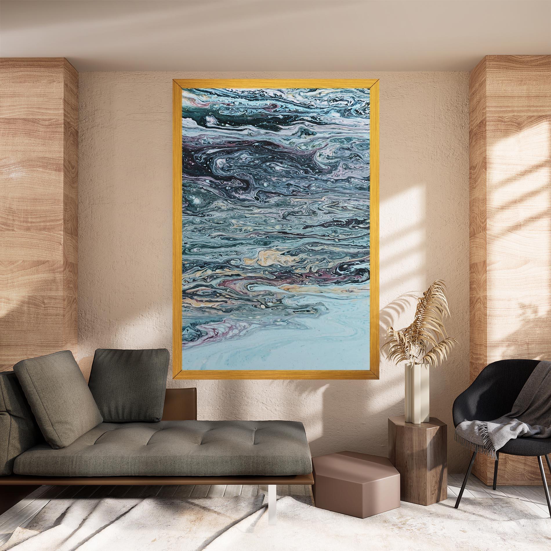 Tablou Canvas Light Blue Abstract mockup 8