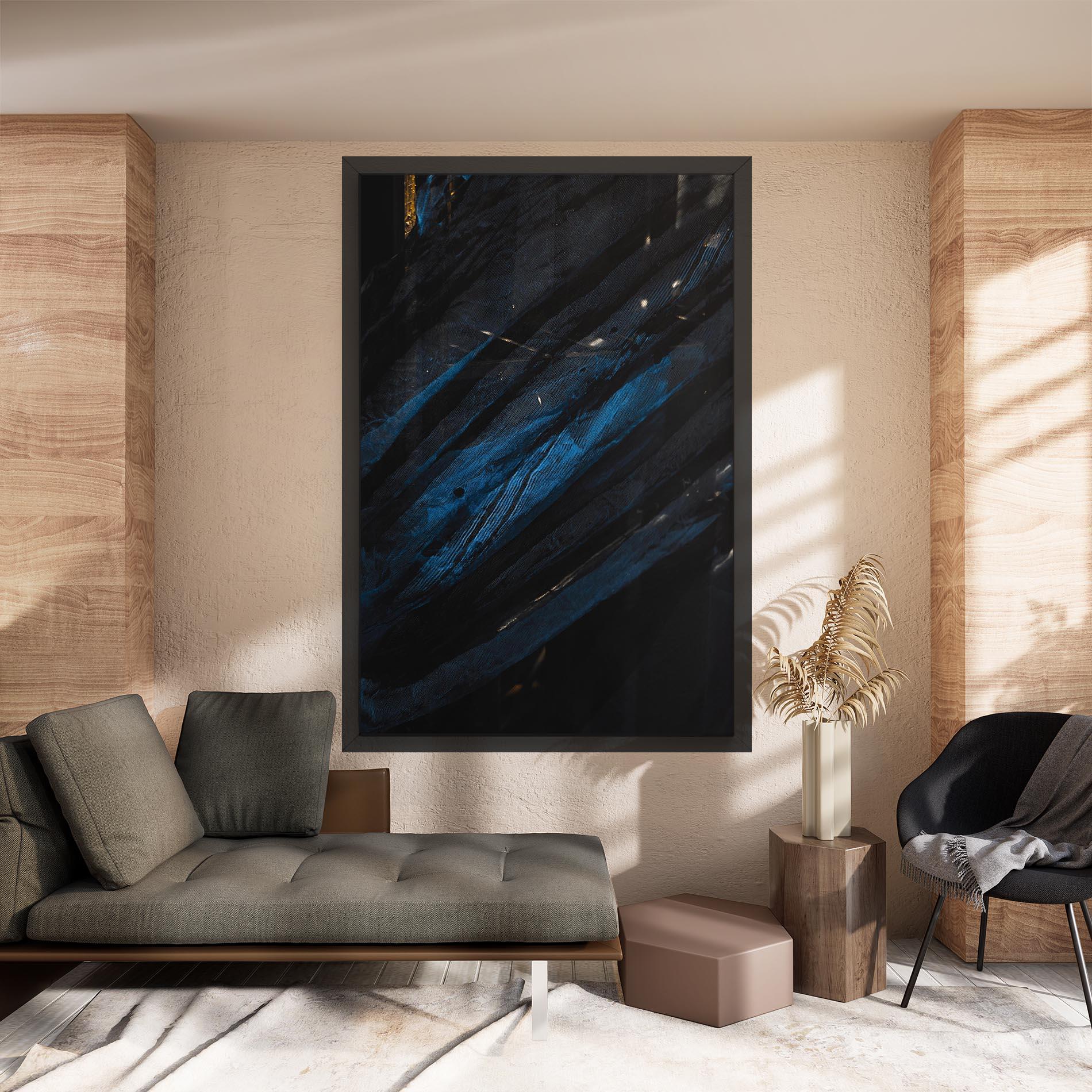 Tablou Canvas Blue Lines mockup 8