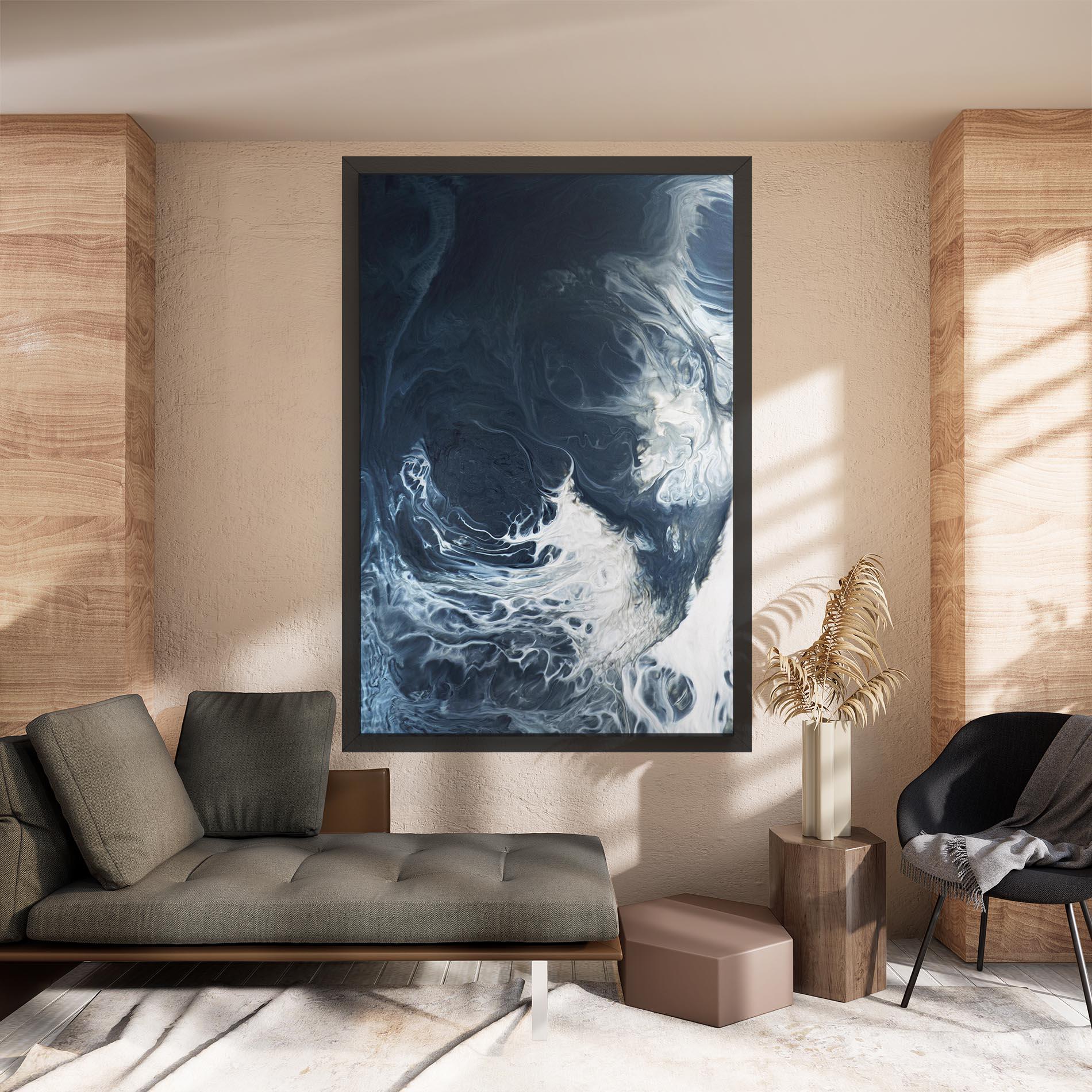 Tablou Canvas Dark Blue Wave mockup 8