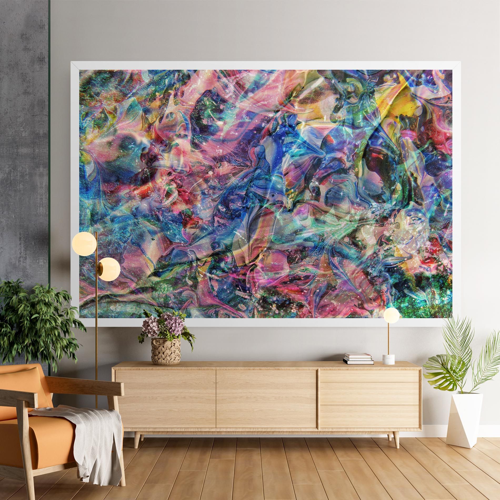 Abstract Colourful Glass mockup 9