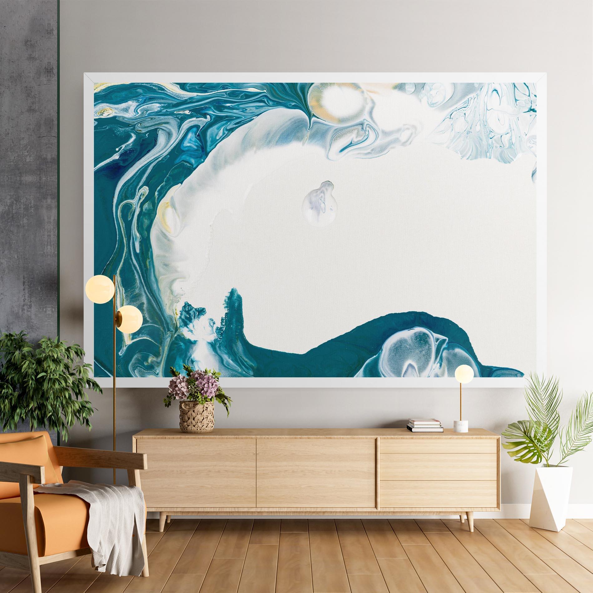 Tablou Canvas Beautiful Blue Paiting mockup 9