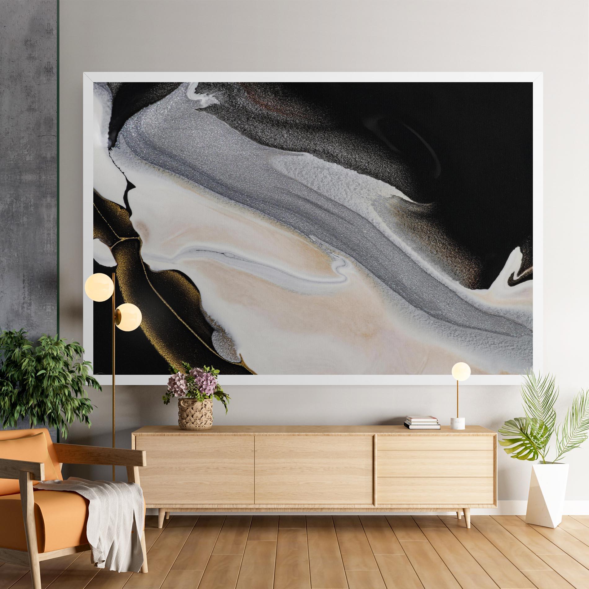 Tablou Canvas Black Light Grey mockup 9