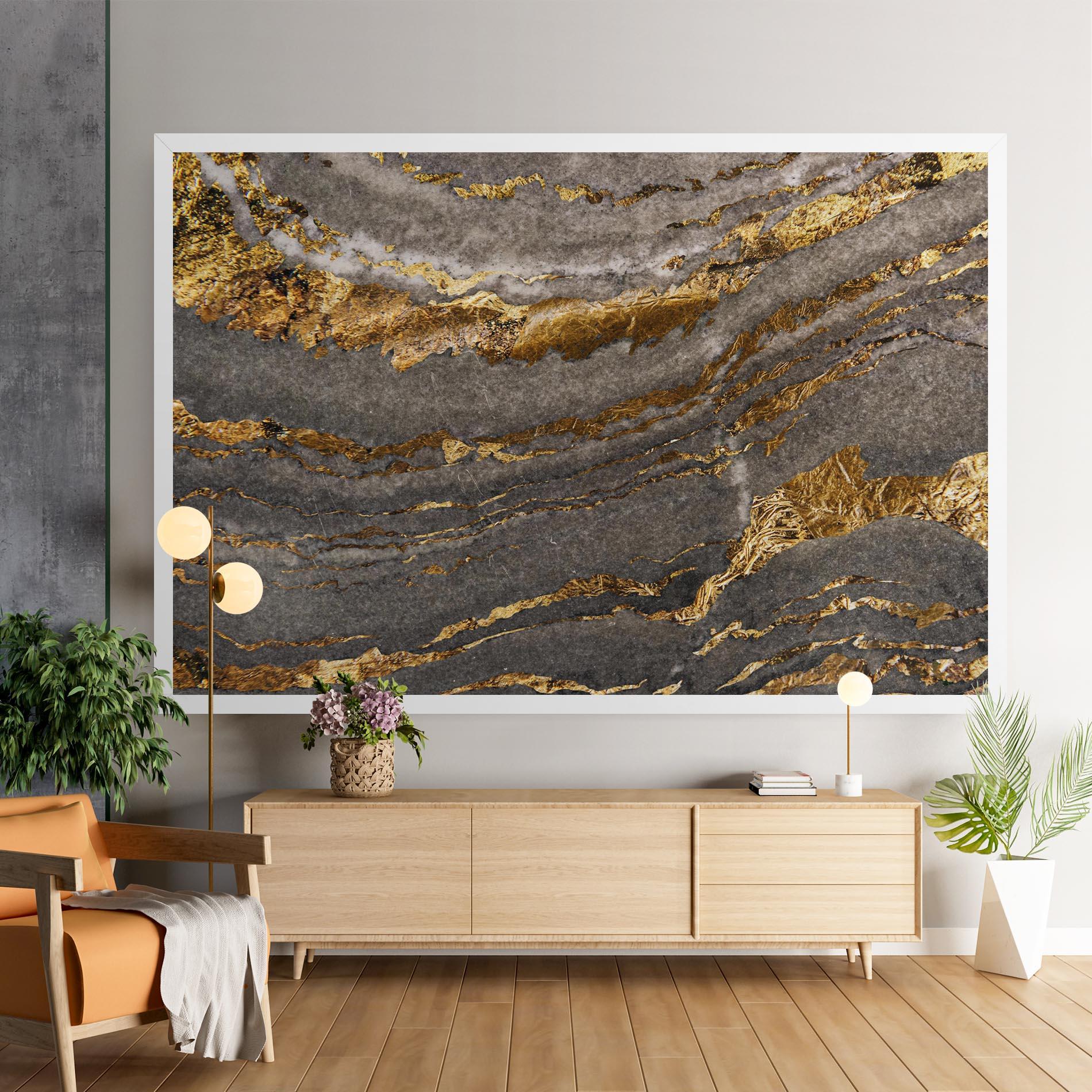 Tablou Canvas Dark Colden Grey mockup 9