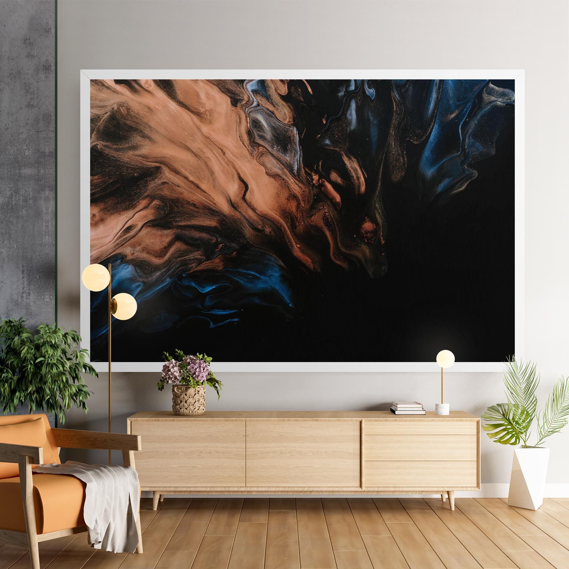 Dark Flame Abstract mockup 9