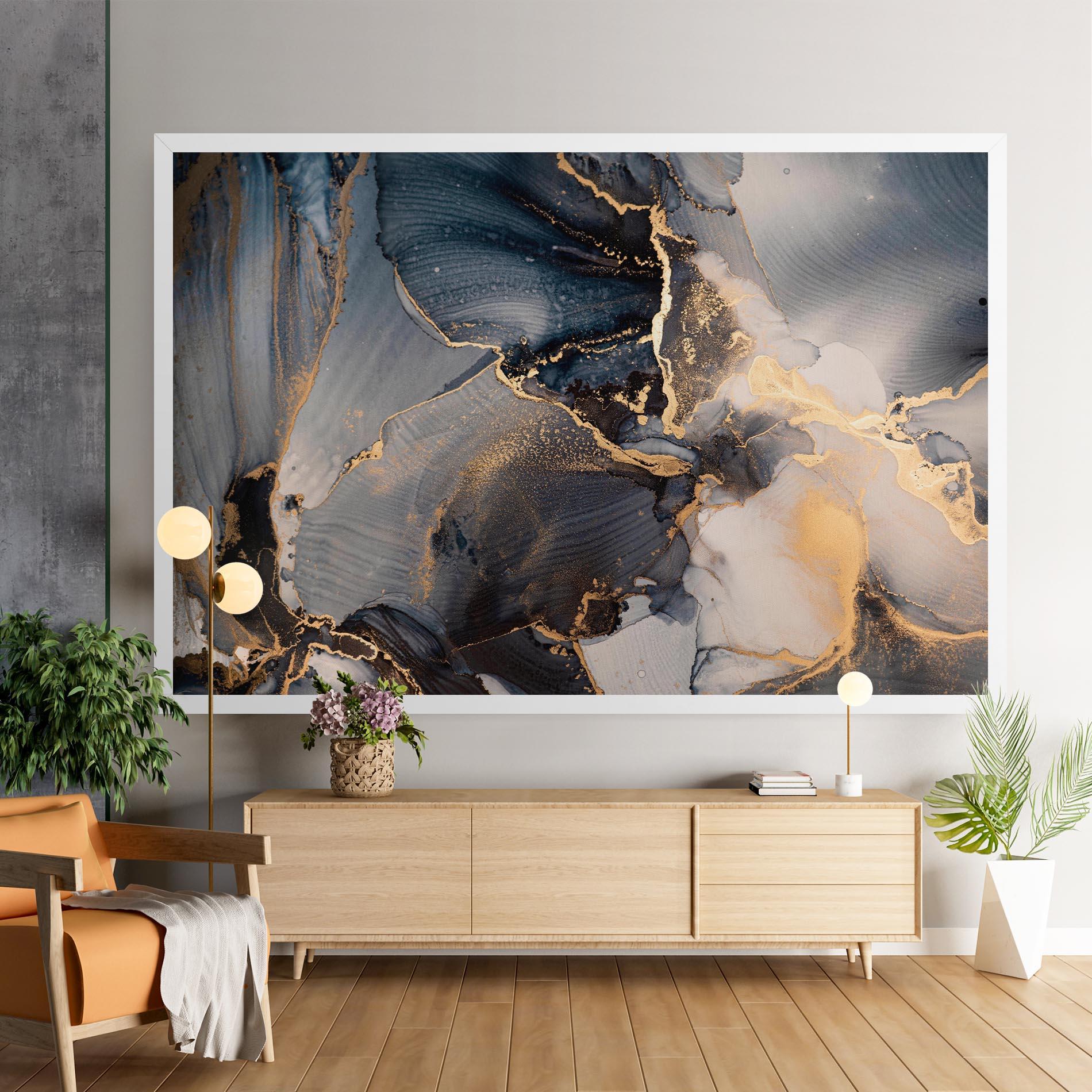Tablou Canvas Golden Abstract Marble mockup 9