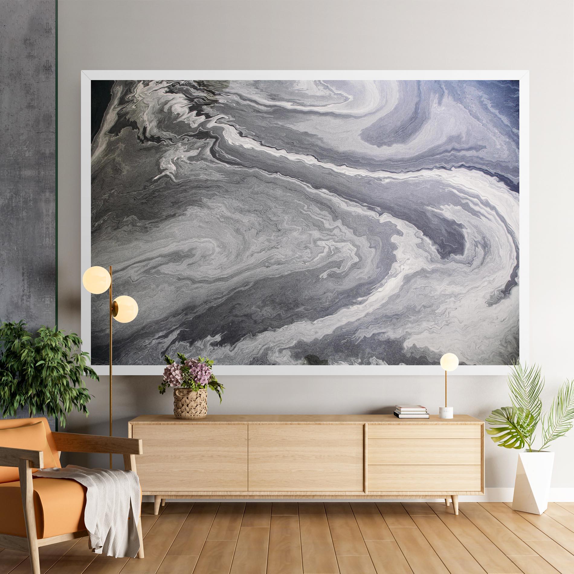 Tablou Canvas Grey Liquid Marble mockup 9