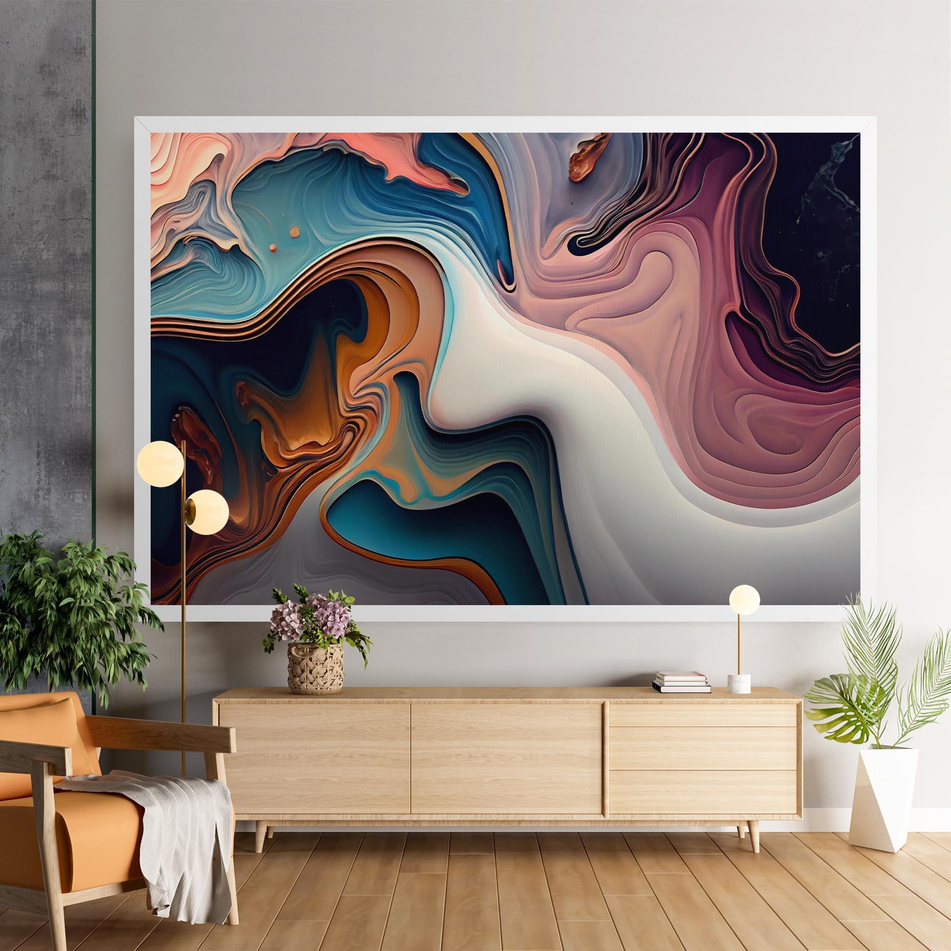 Tablou Canvas Mixed Colors Marble mockup 9