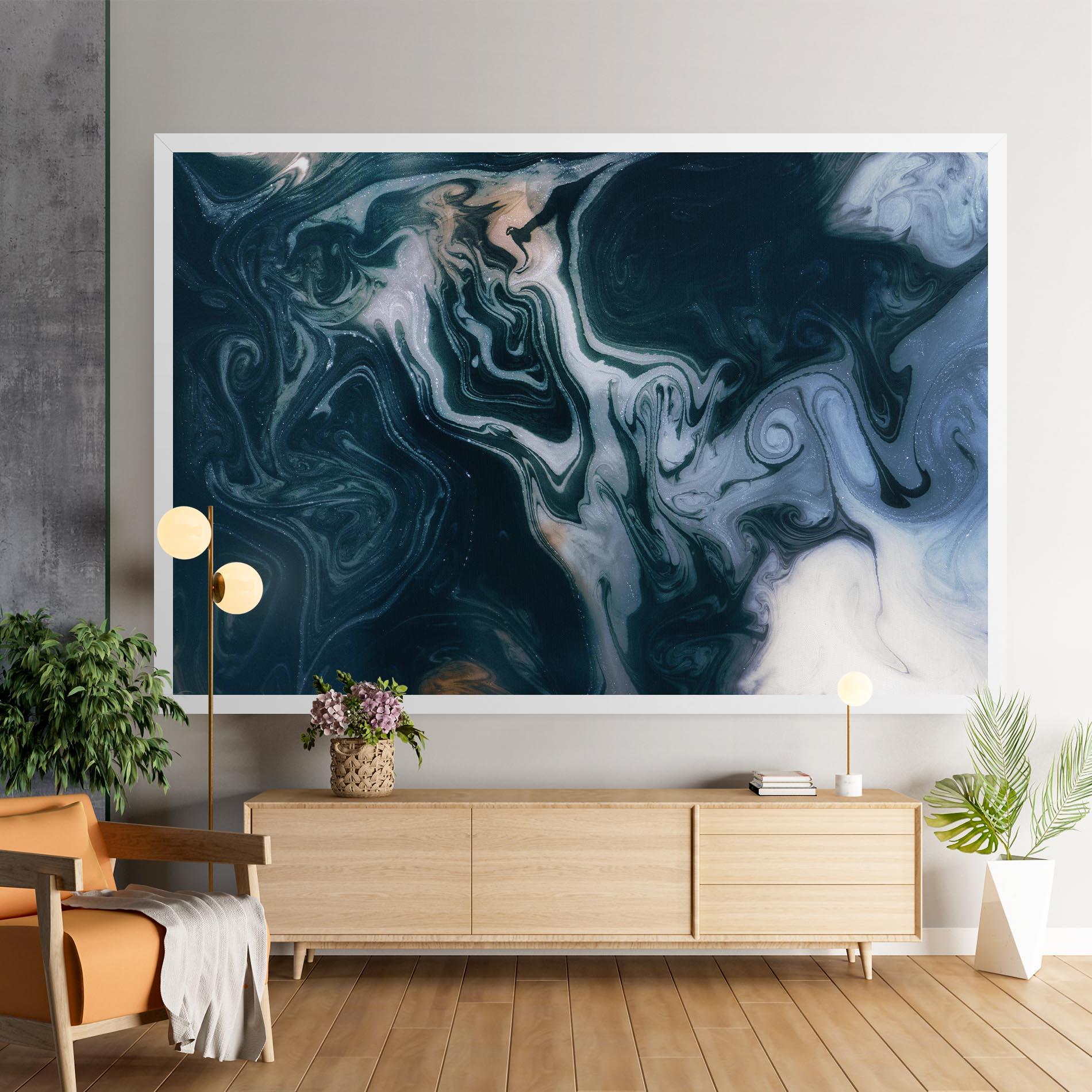 Tablou Canvas Ocean Dark Blue mockup 9